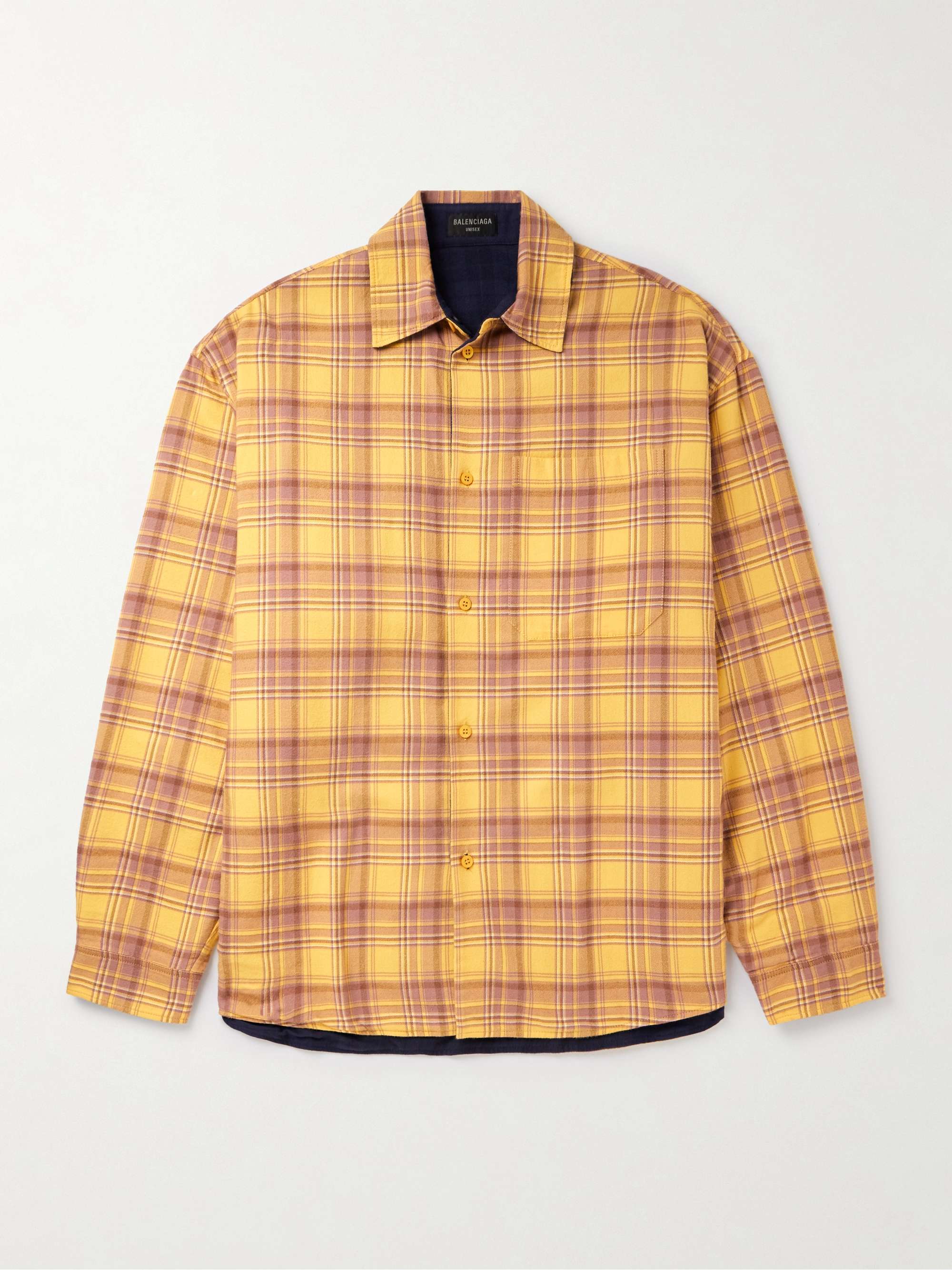 Reversible Checked Cotton-Flannel Shirt view