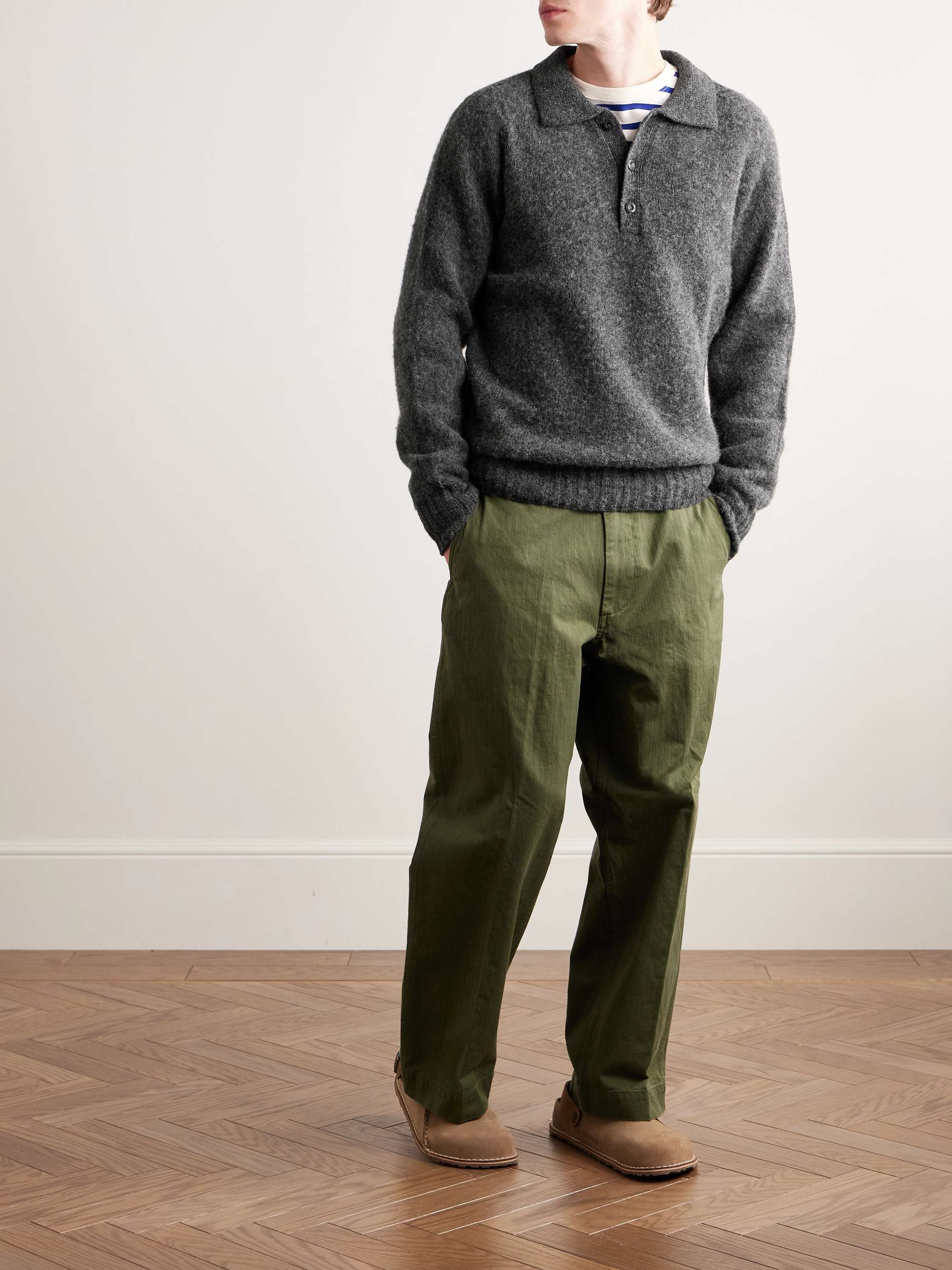 Ghost Pressure Brushed-Wool Polo Shirt view