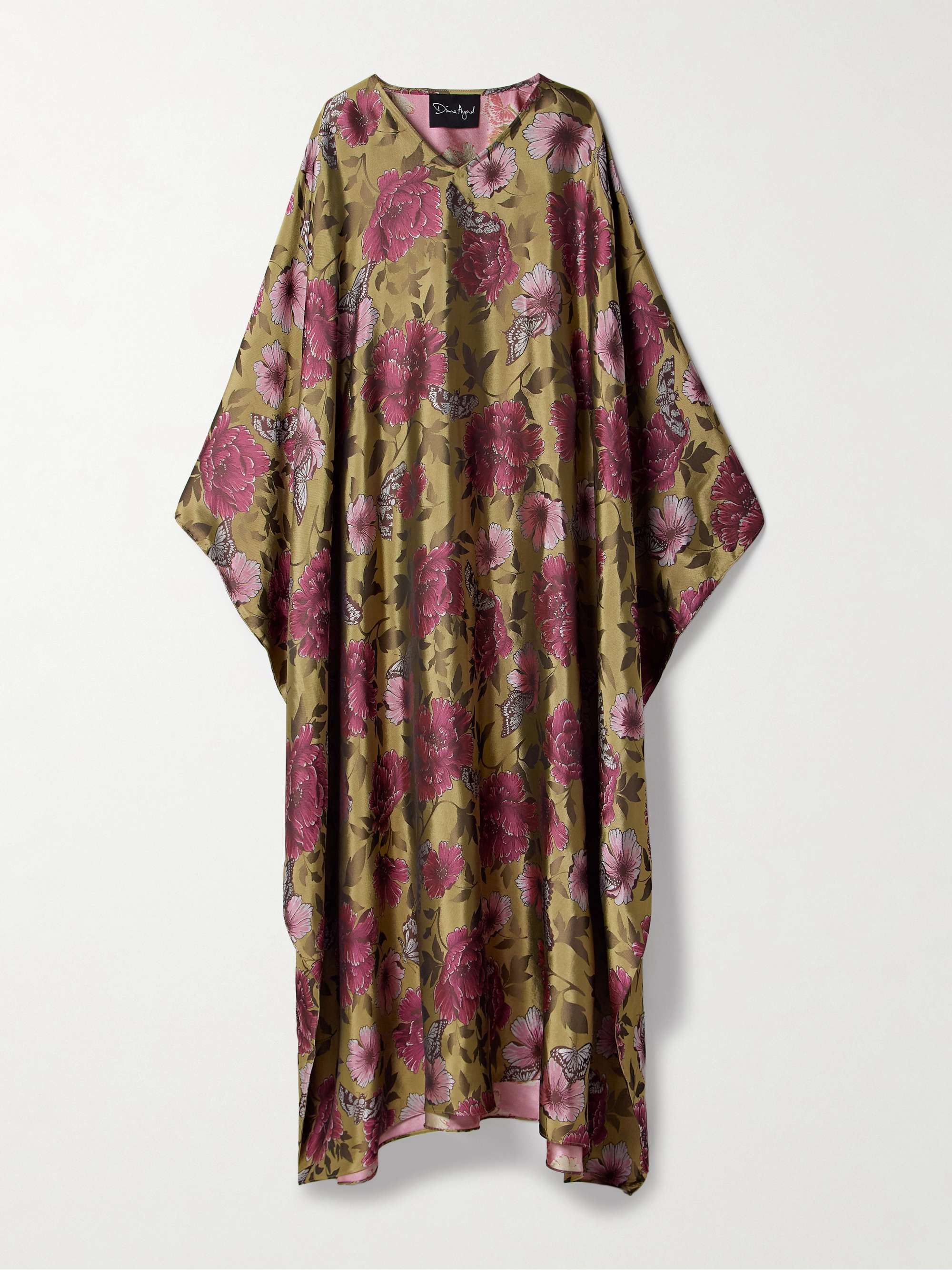 Satin-jacquard kaftan view