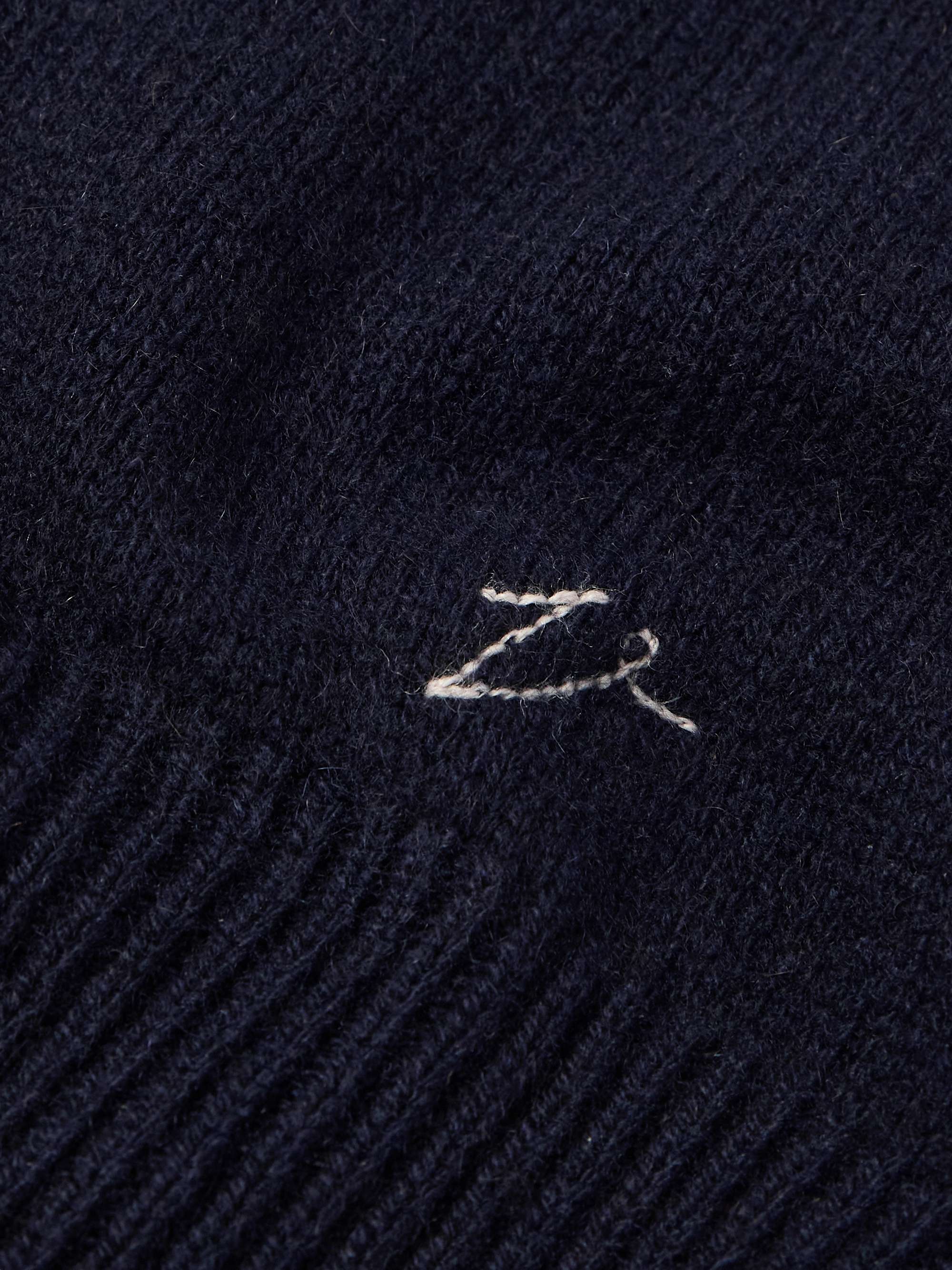 Logo-Embroidered Cashmere Rollneck Sweater view