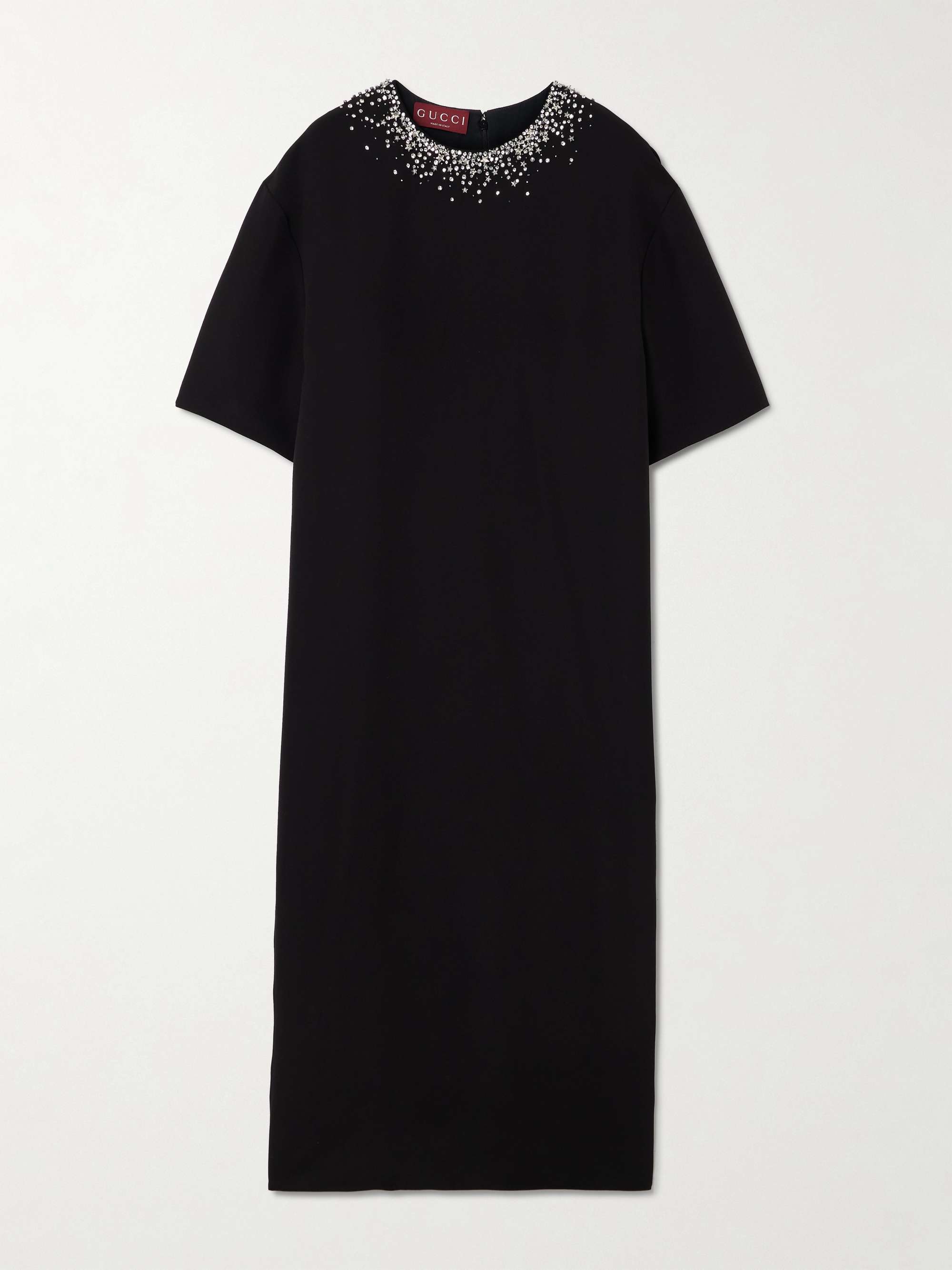 Crystal-embellished crepe midi dress view