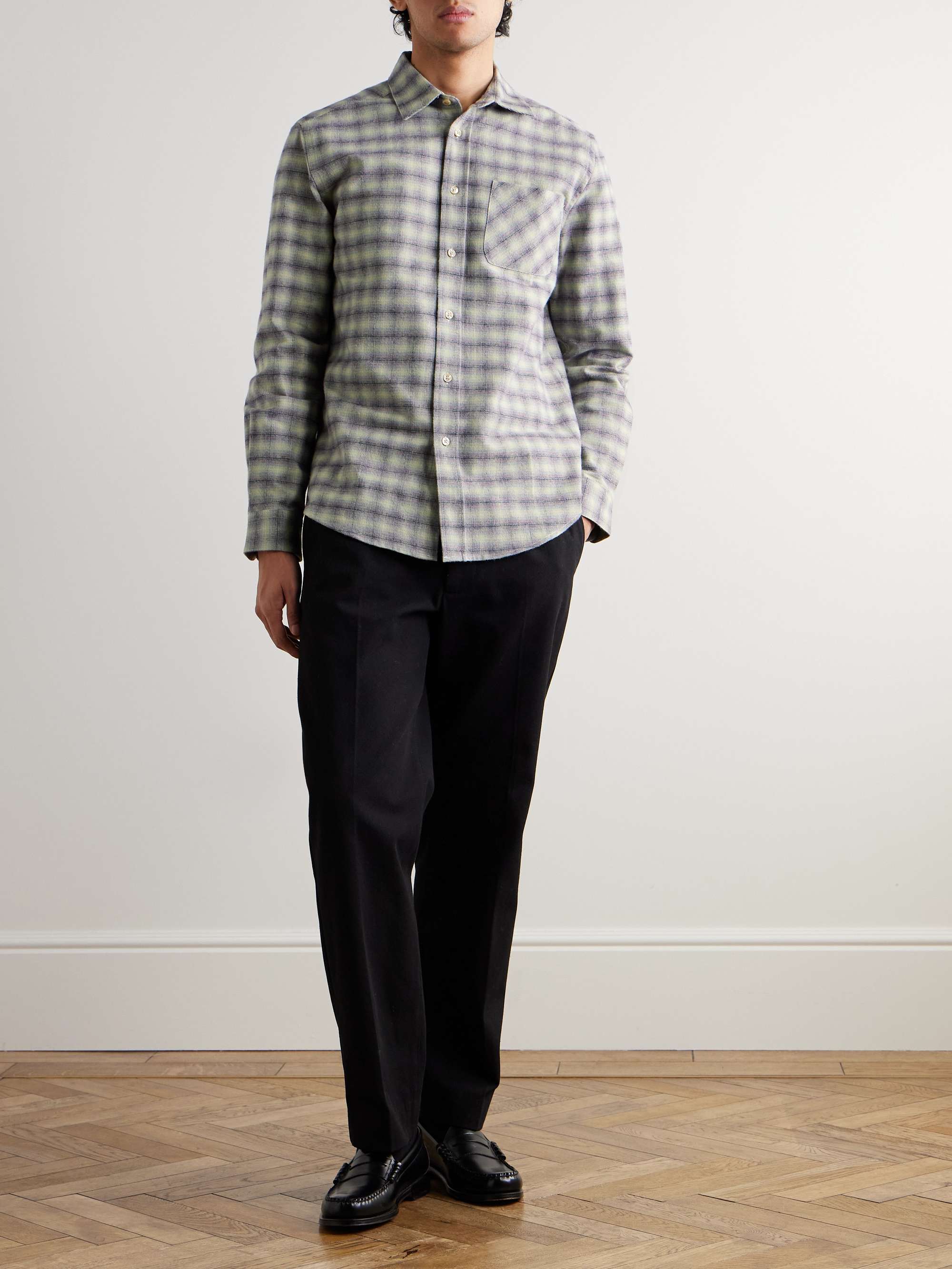 Ilusion Checked Cotton-Jacquard Shirt view