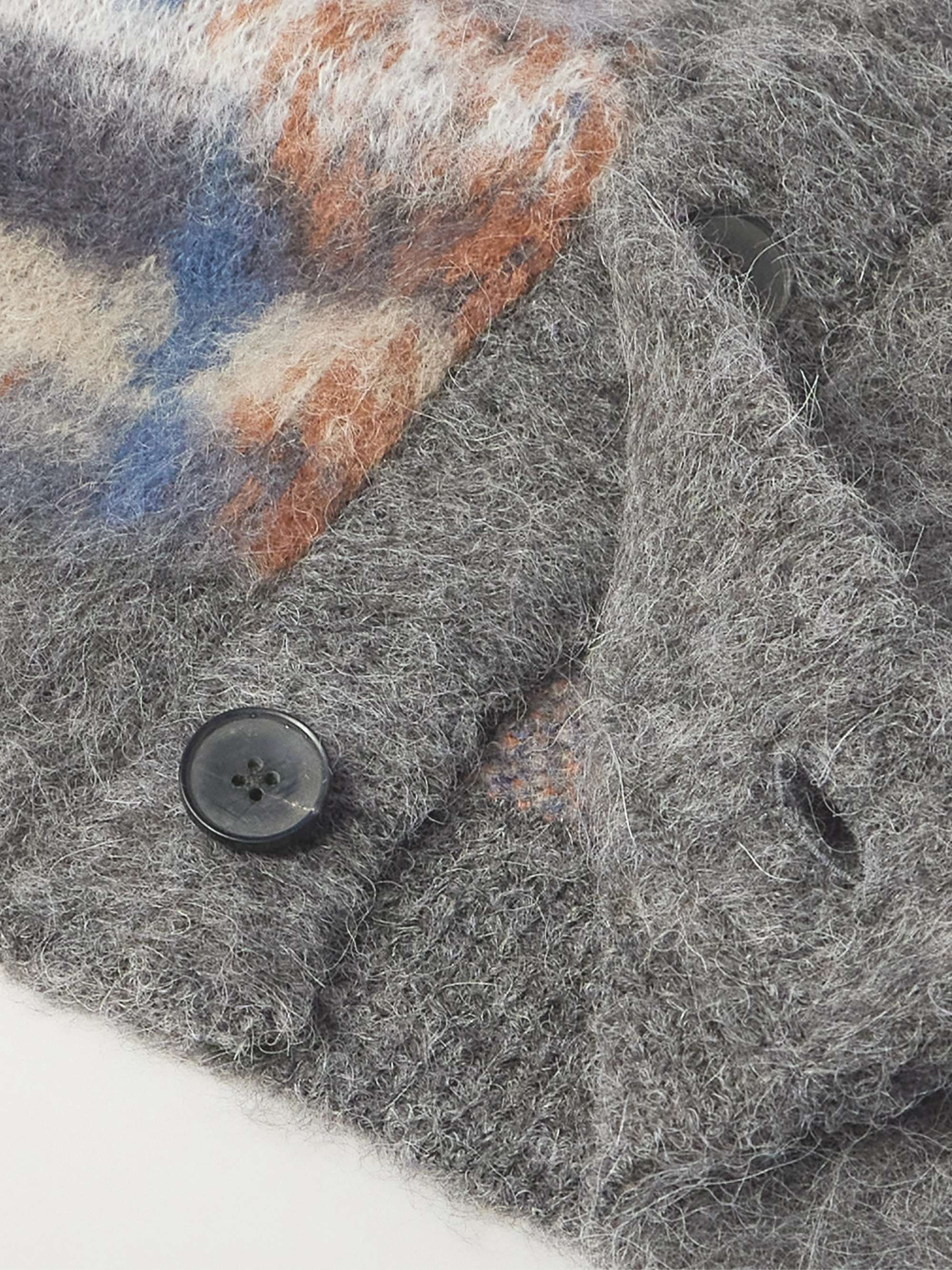Brushed Jacquard-Knit Cardigan view