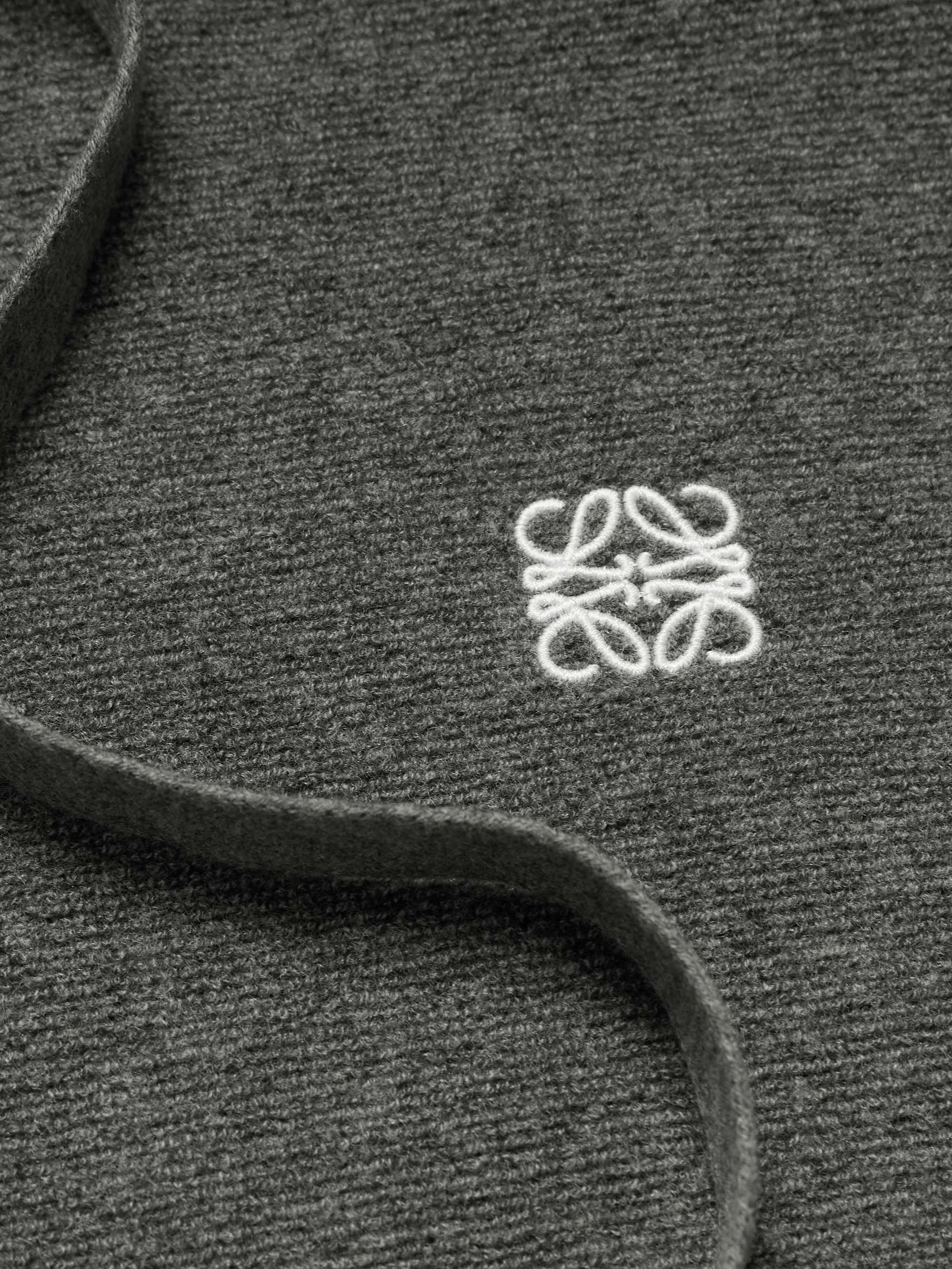 Logo-Embroidered Wool Hoodie view