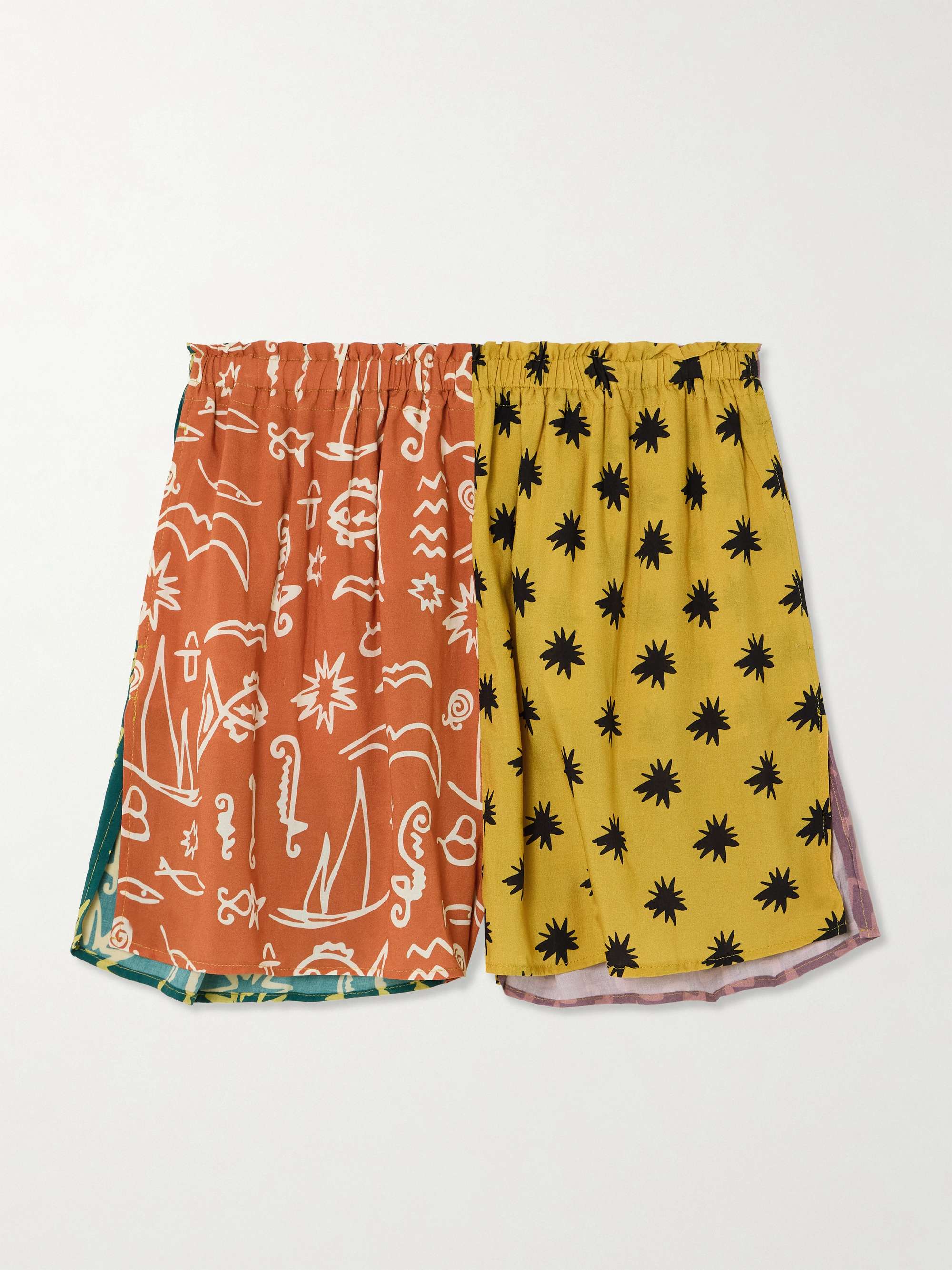 Estrellitas printed satin shorts view