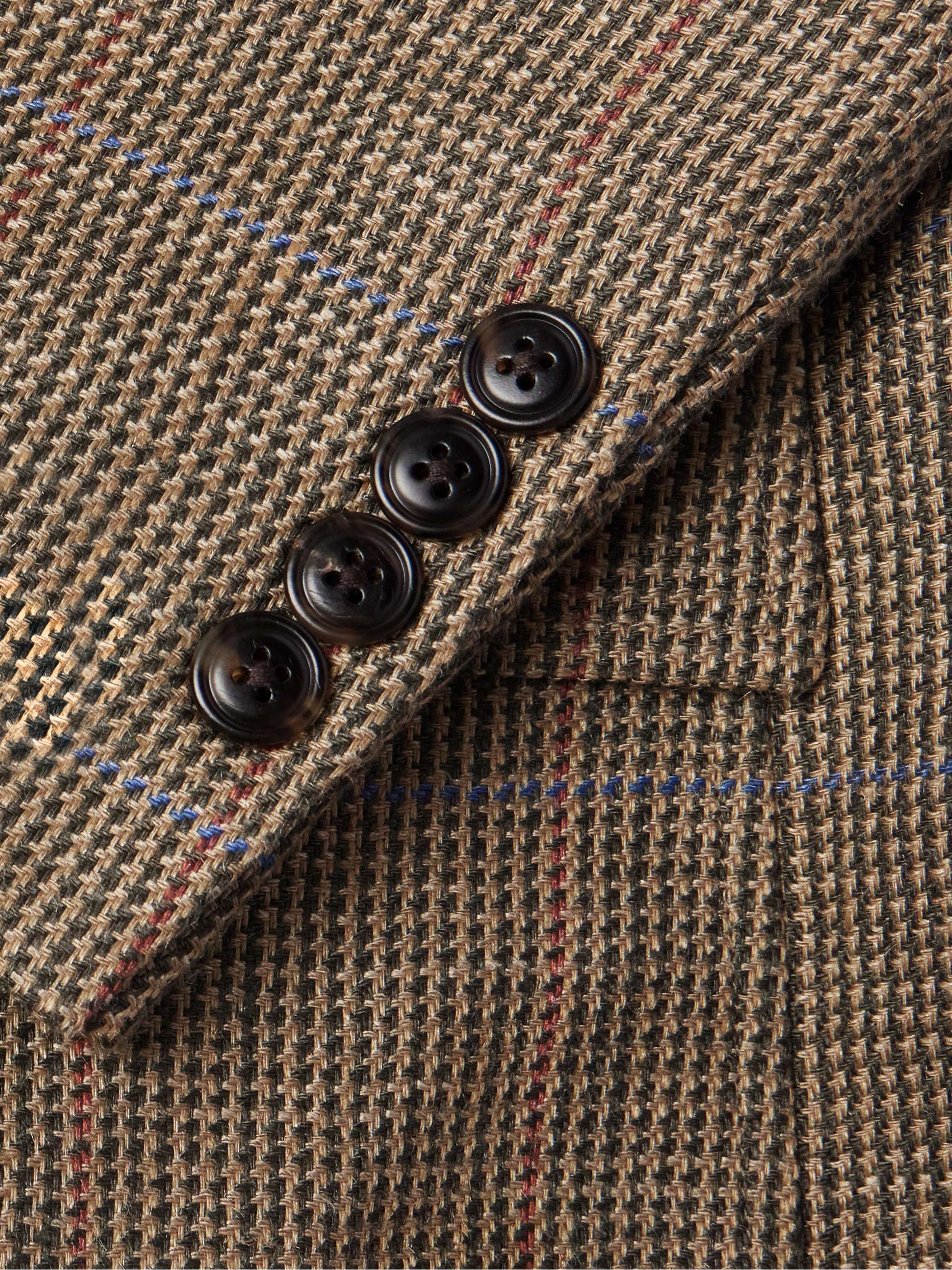Checked Linen and Silk-Blend Tweed Blazer view