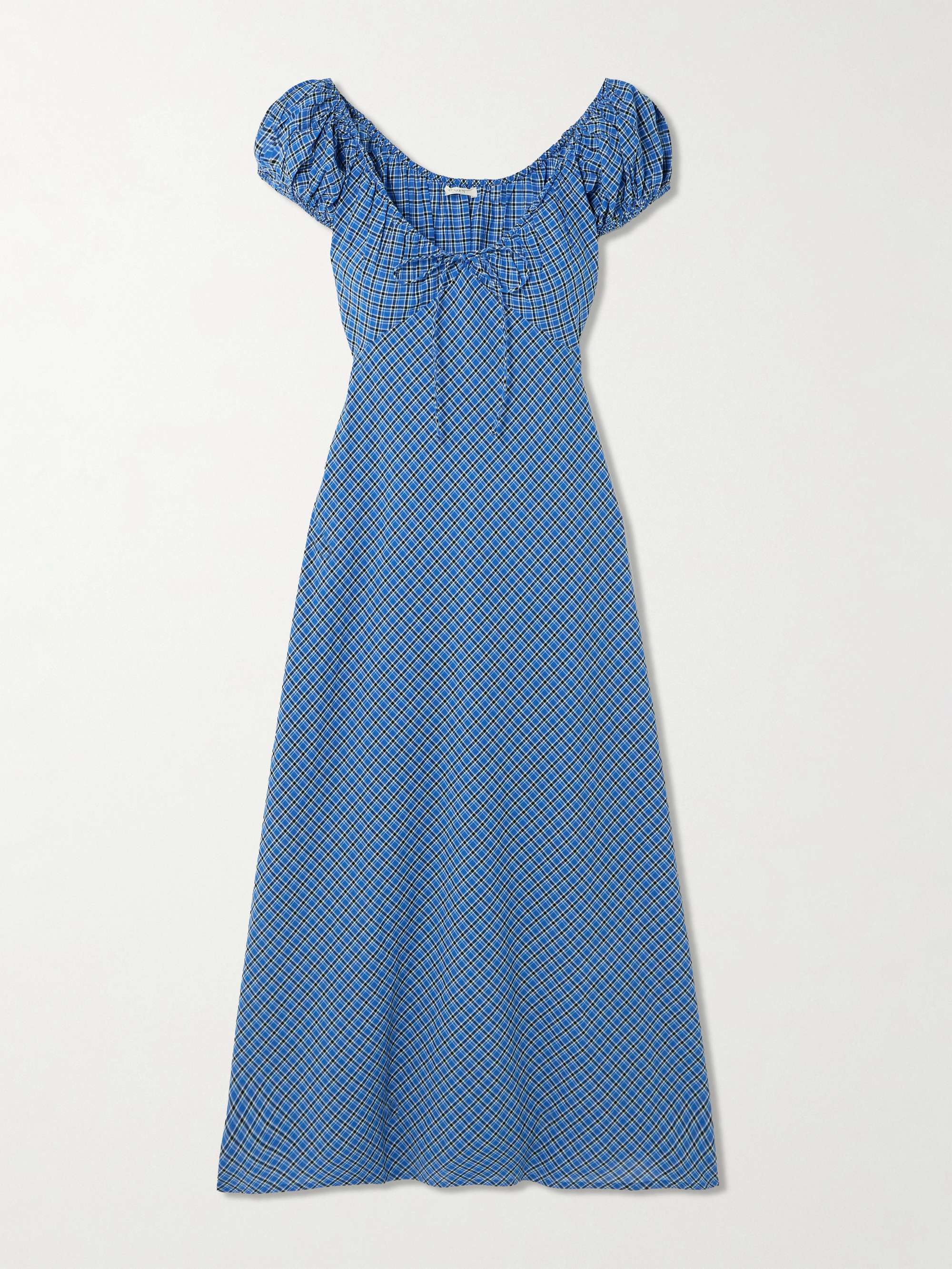 Sofia checked organic cotton-voile midi dress view
