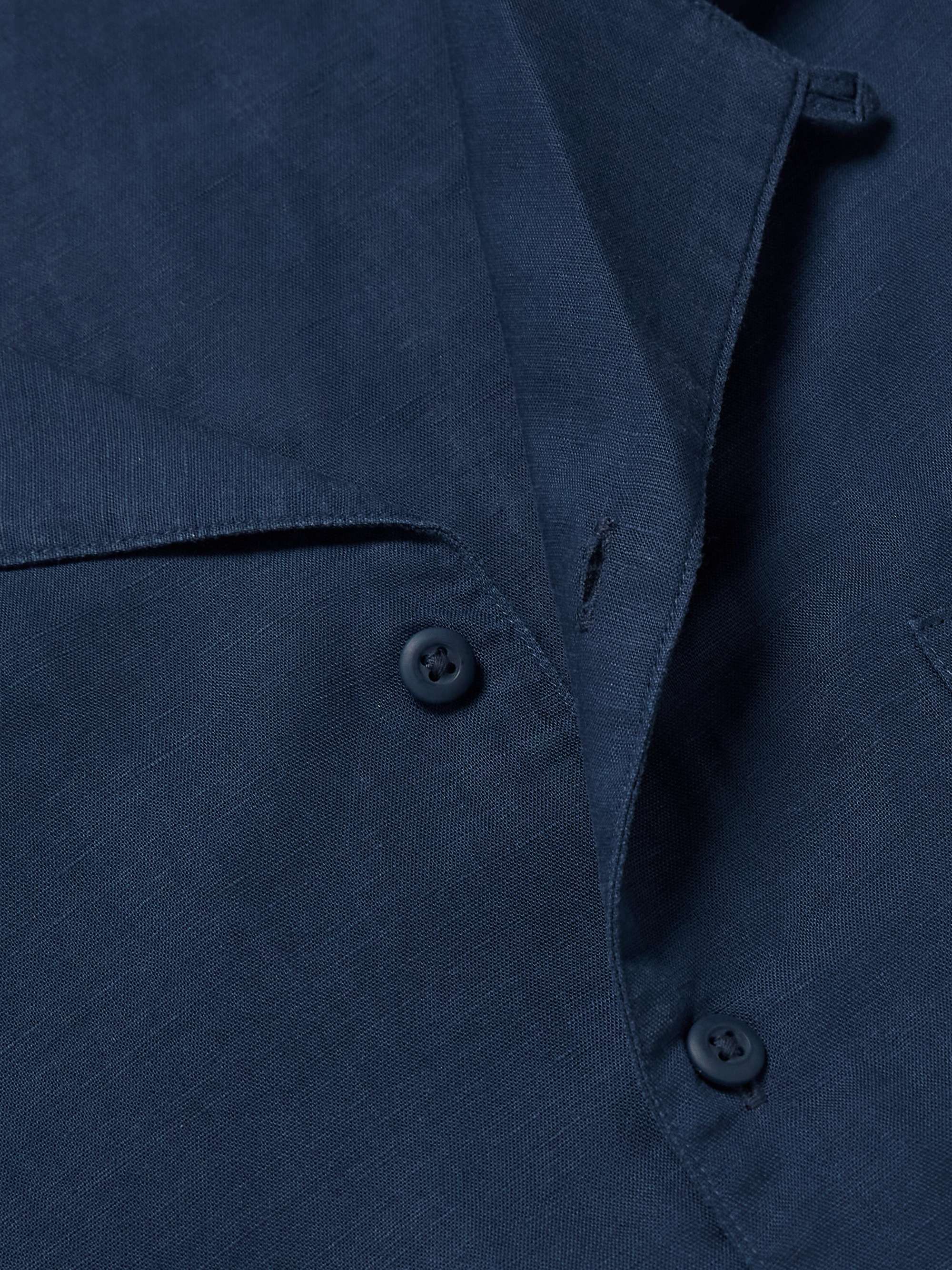 Air Convertible-Collar Linen and Lyocell-Blend Shirt view