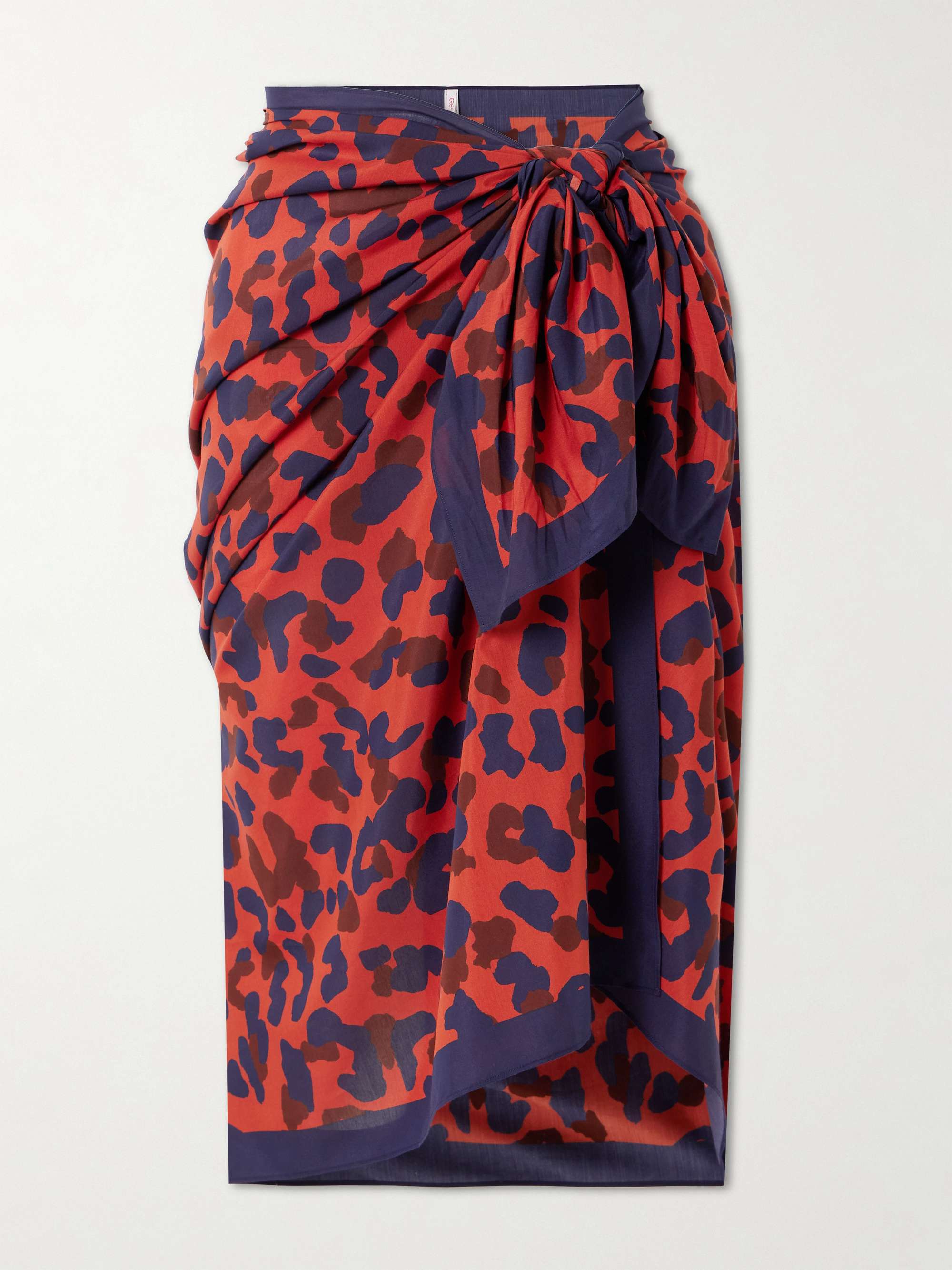 Embrun printed cotton and silk-blend voile pareo view