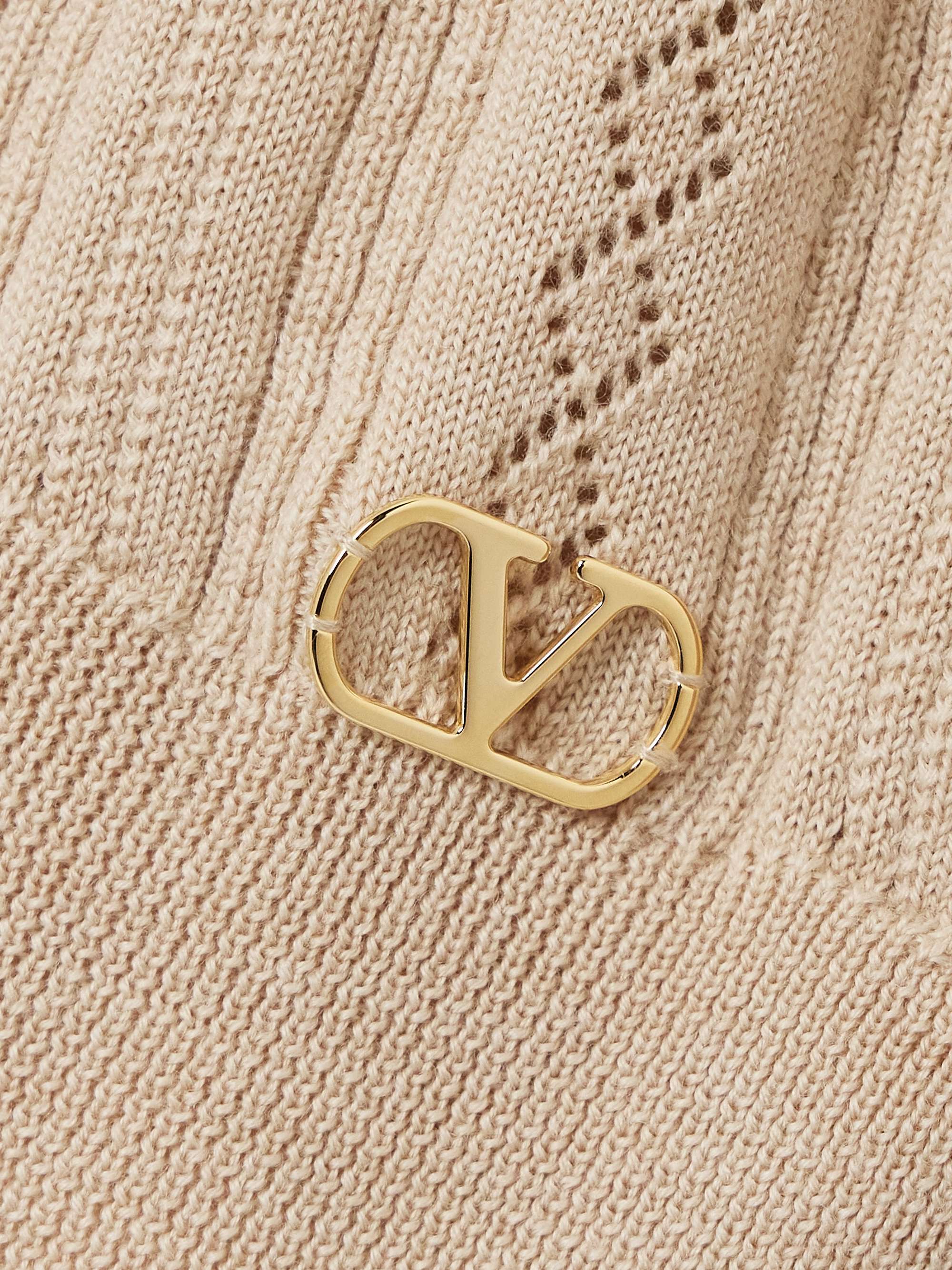 Pointelle-knit wool sweater view