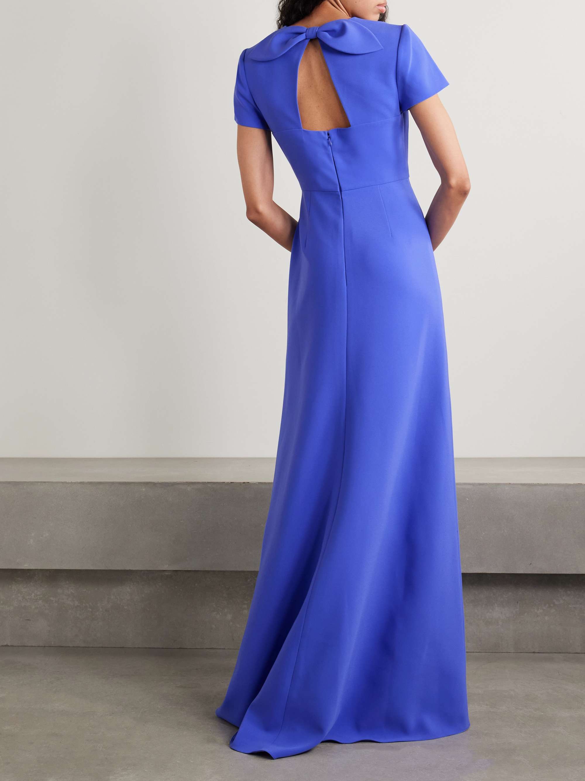 Appliquéd embellished crepe gown view