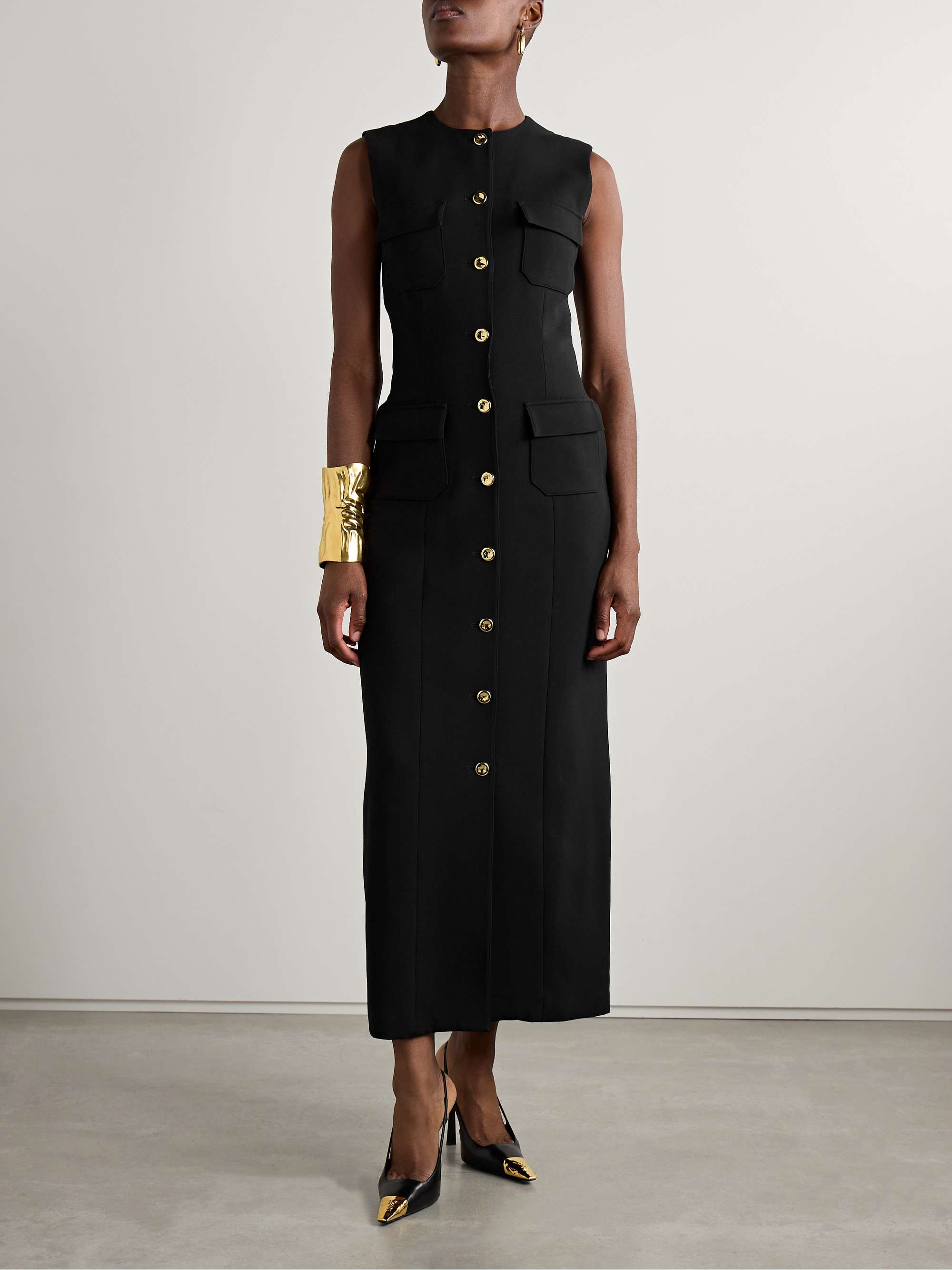 The Corinne wool-blend crepe midi dress view