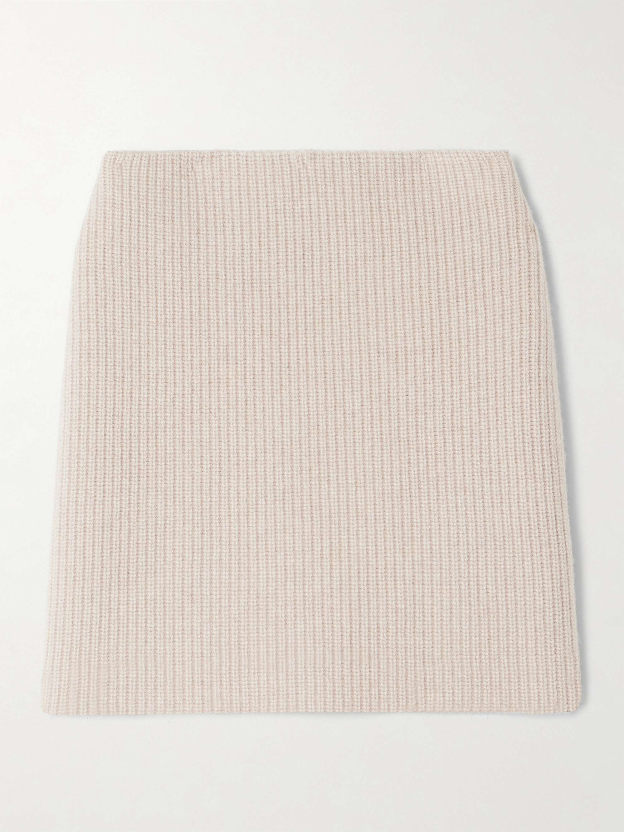 Ribbed cashmere mini skirt view