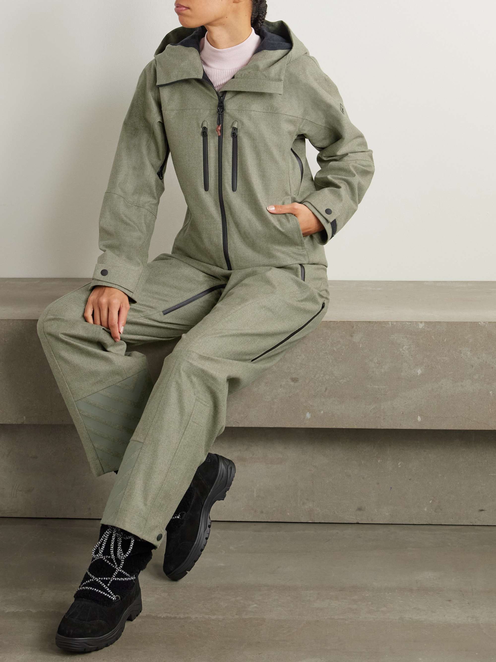 Abelboden wool and cashmere-blend hooded jacket view
