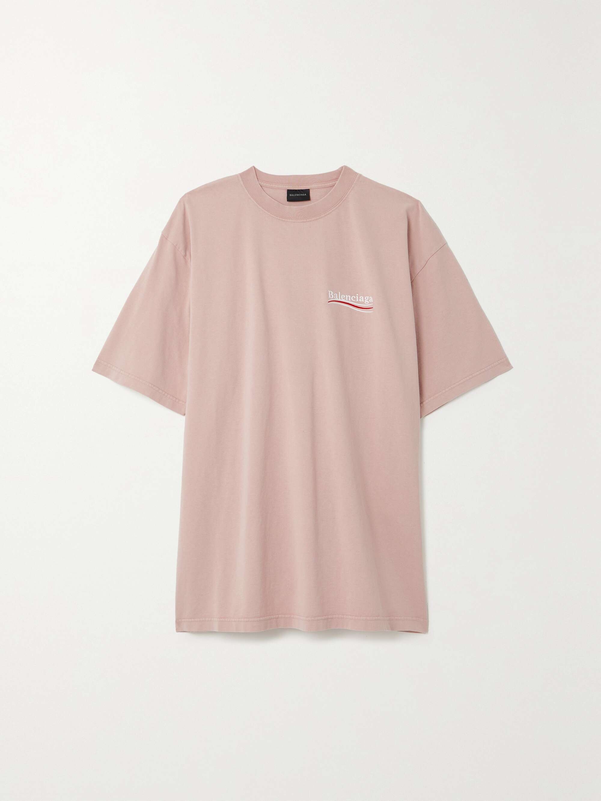 Oversized embroidered cotton-jersey T-shirt view