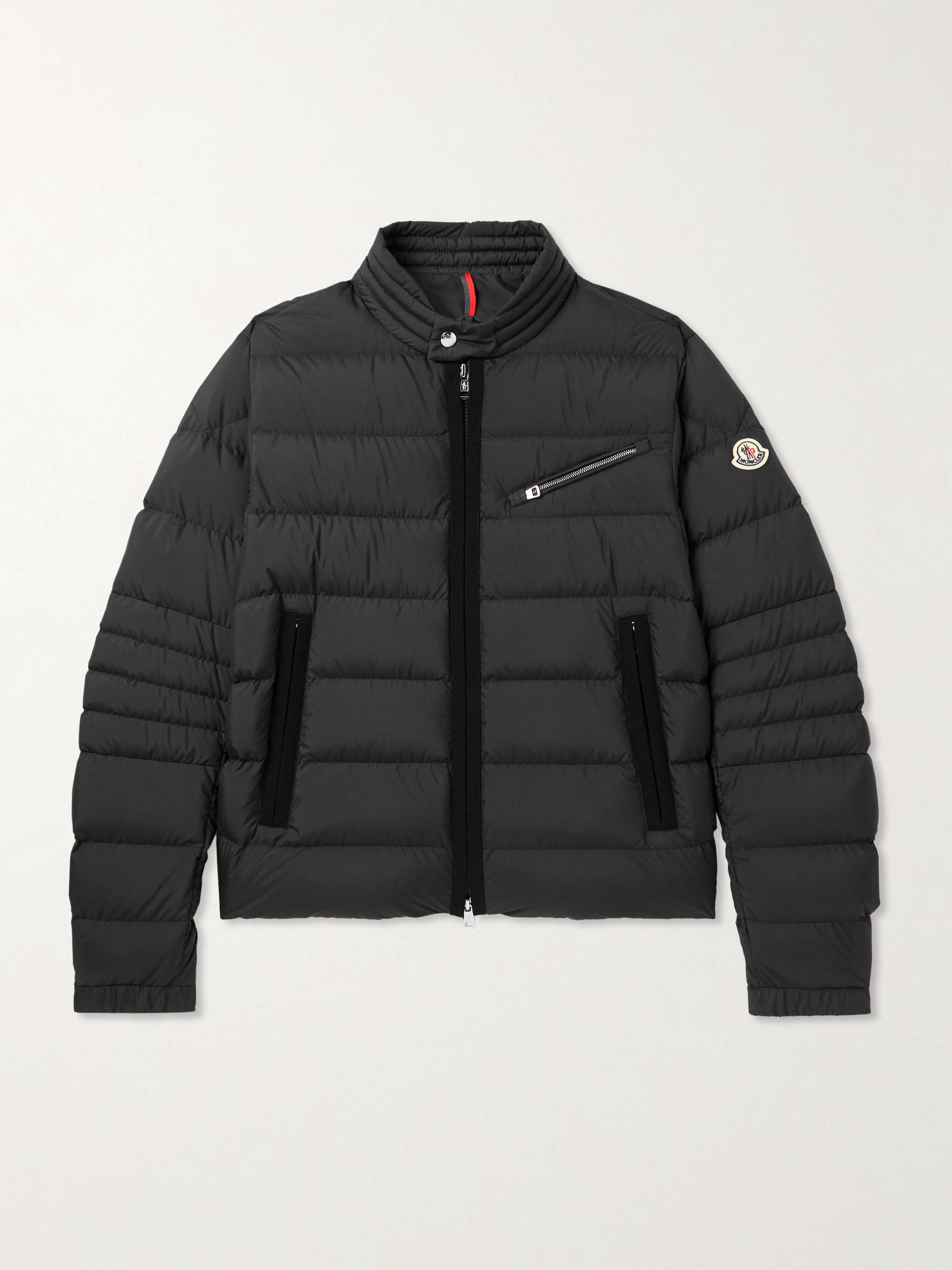 Grosgrain-Trimmed Logo-Appliquéd Quilted Shell Down Jacket view