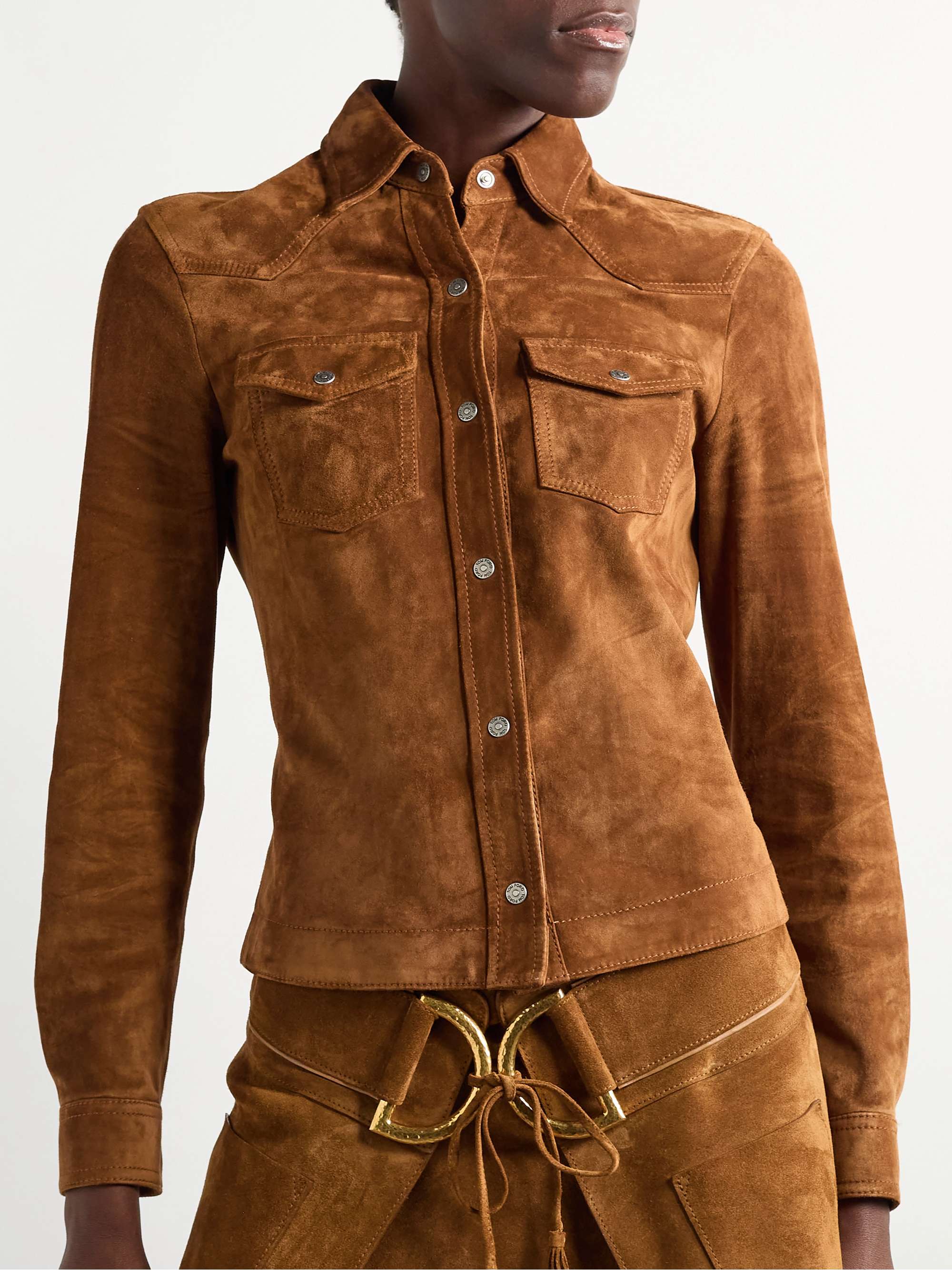 Suede shirt view