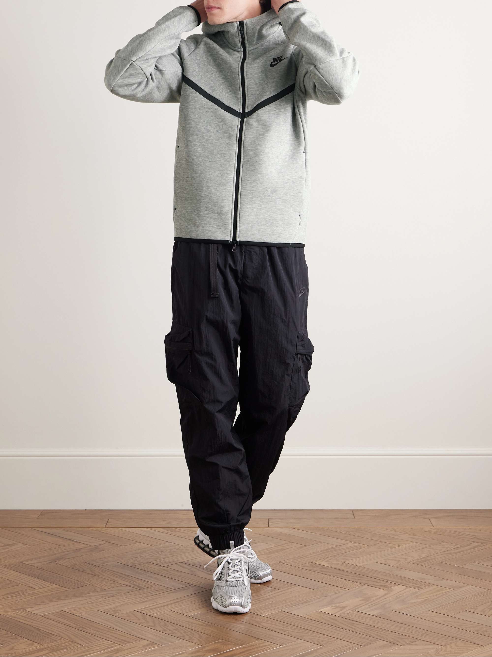 Logo-Print Cotton-Blend Tech Fleece Zip-Up Hoodie view
