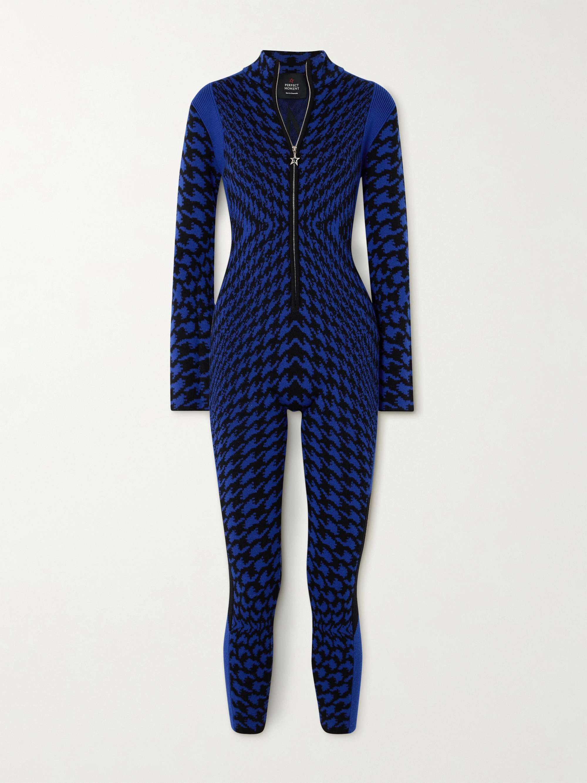 + Johnnie Walker Bella houndstooth intarsia merino wool ski jumpsuit view