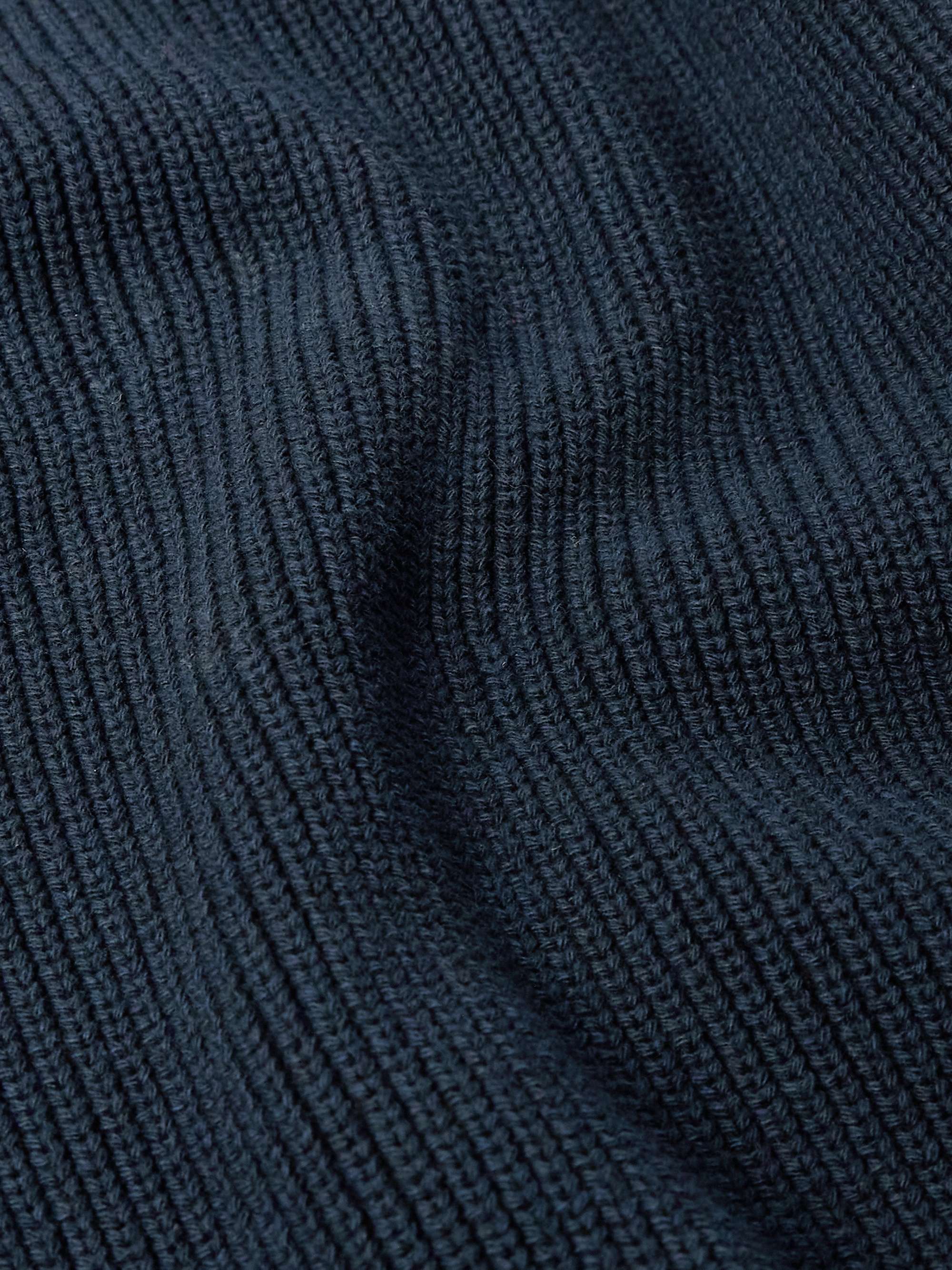 + Ribbed Cotton Zip-Up Cardigan view