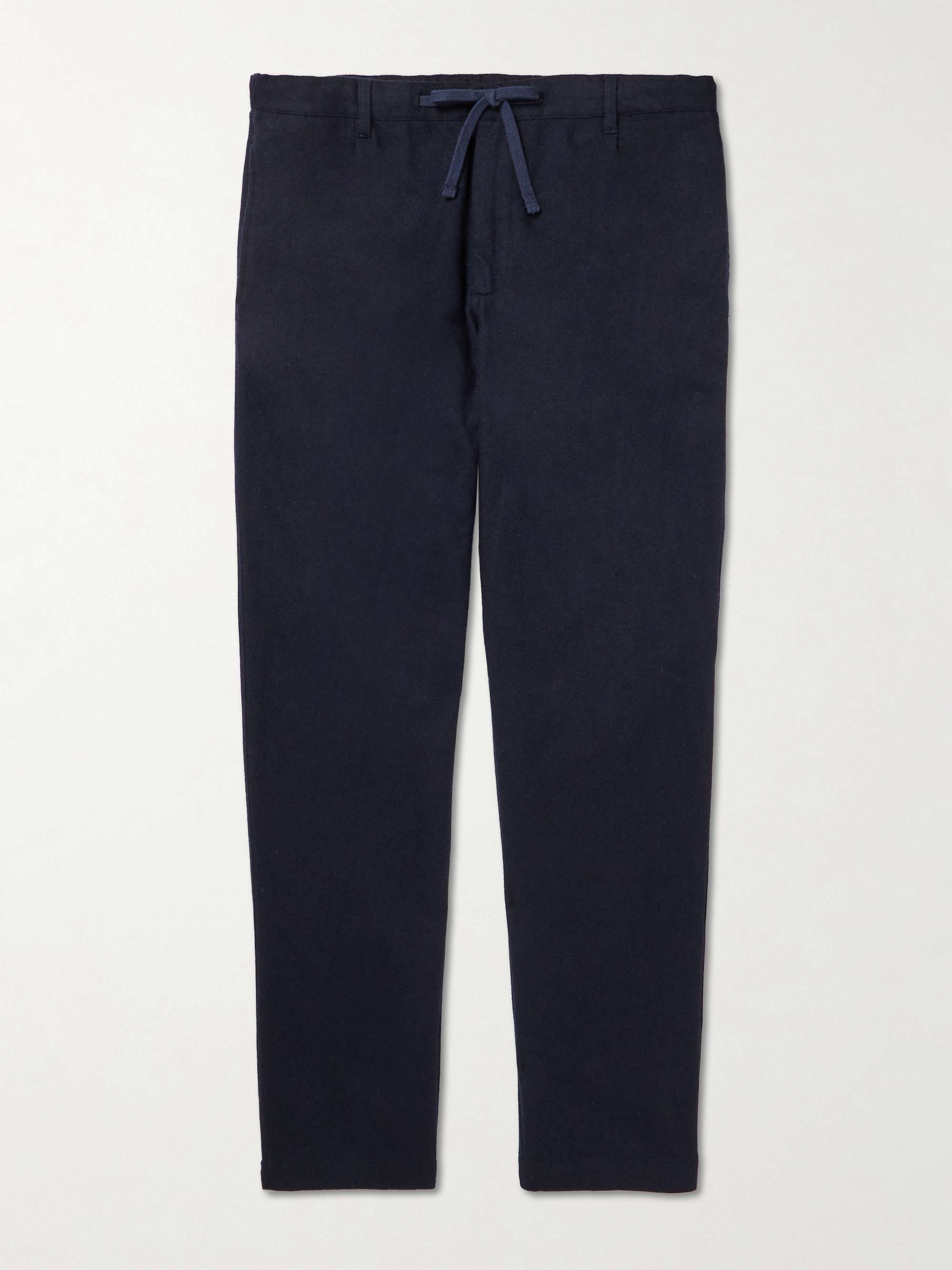 Tanker Straight-Leg Wool-Blend Drawstring Suit Trousers view