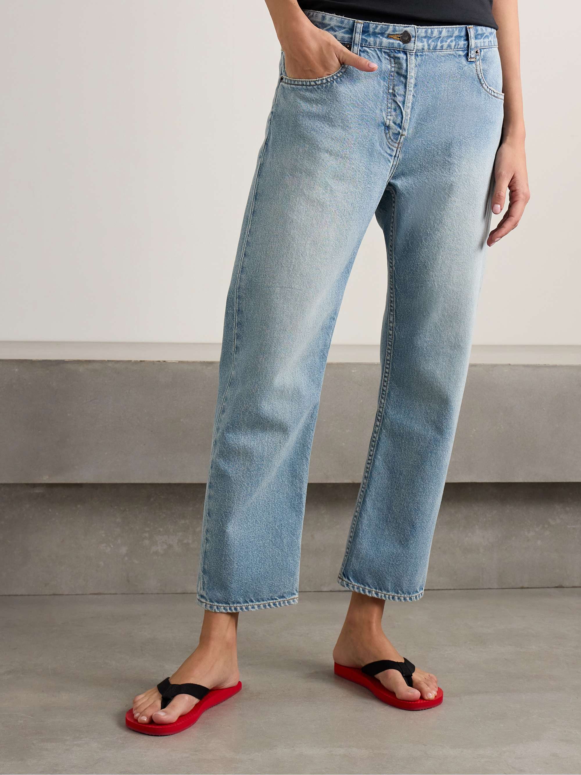 Riaco mid-rise slim-leg jeans view