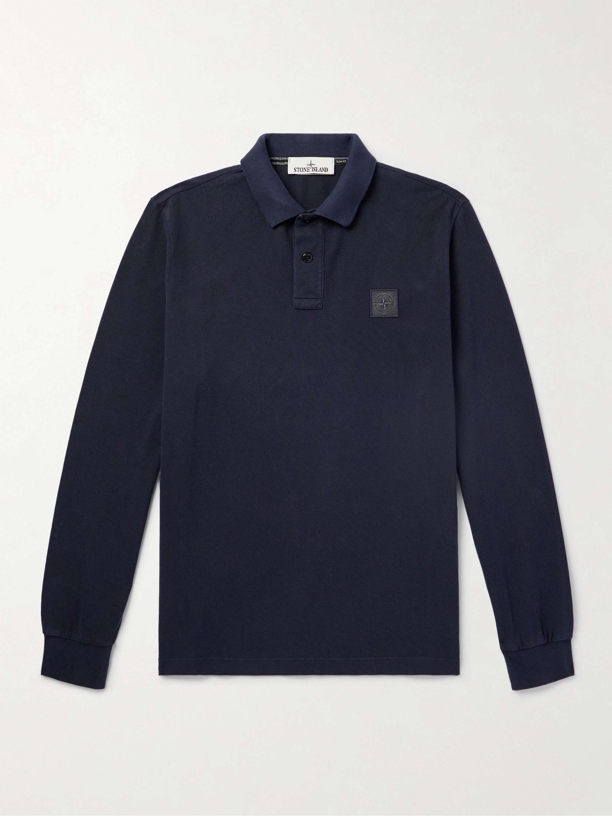 Logo-Appliquéd Garment-Dyed Cotton-Piqué Polo Shirt view