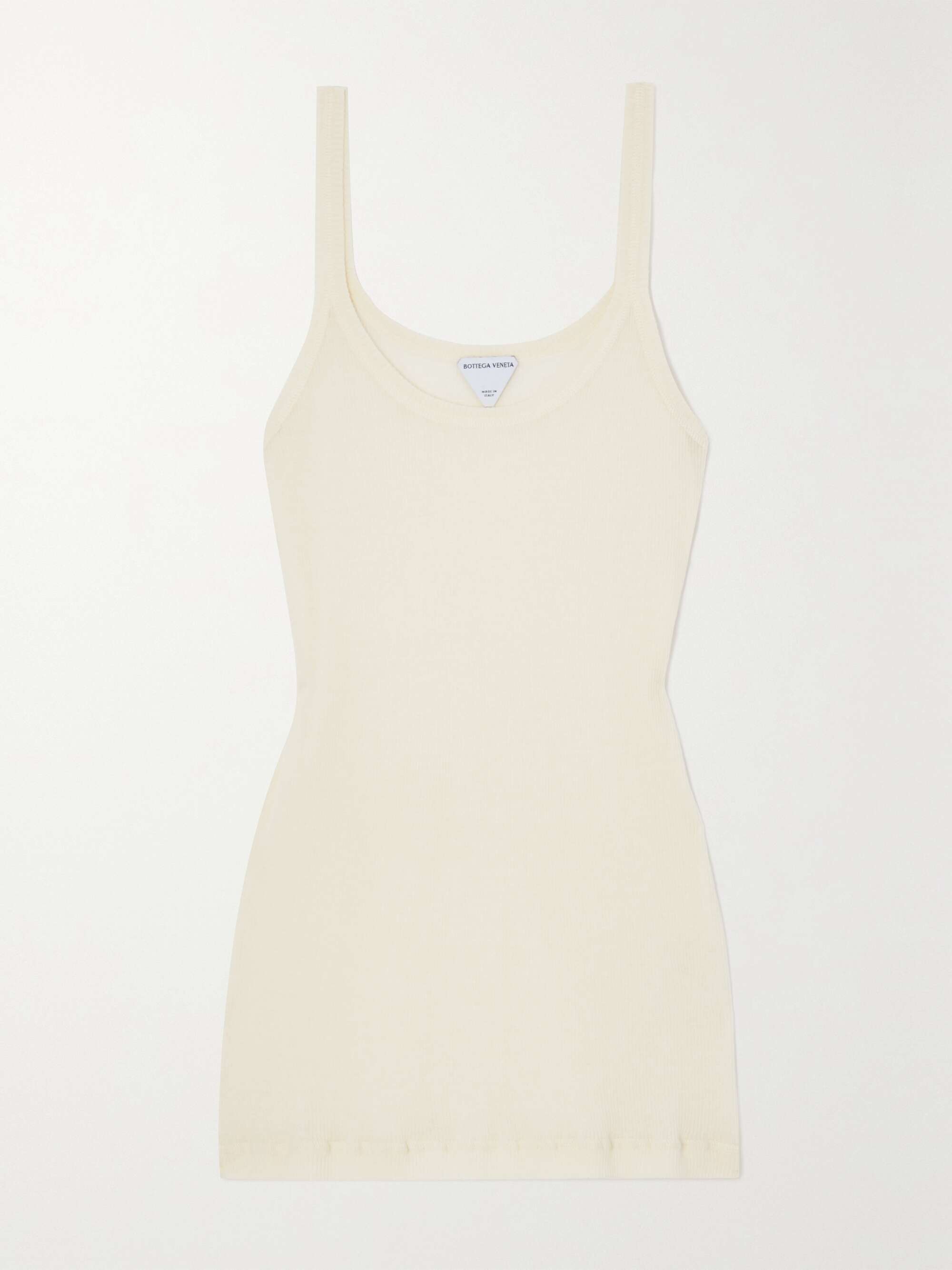 Ribbed cotton-blend tank view