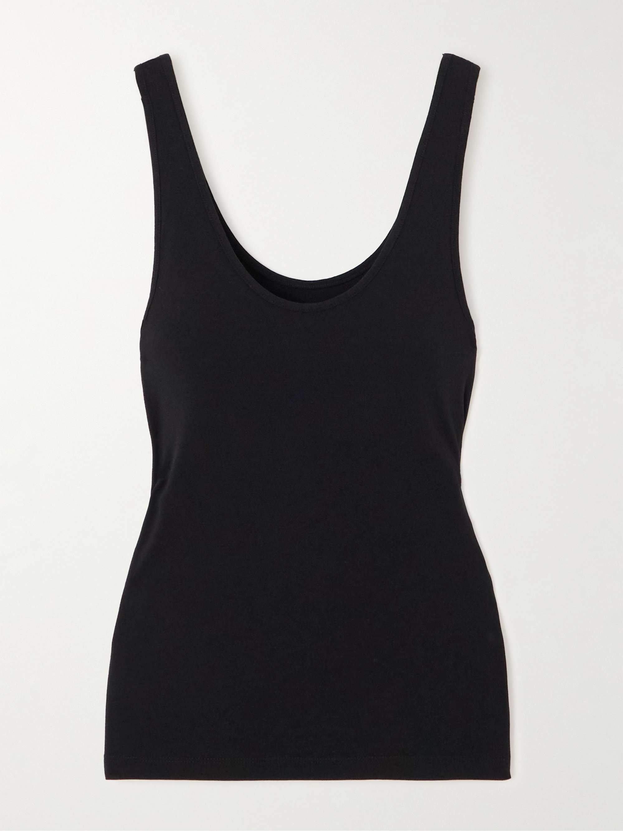 Stretch Lyocell and organic cotton-blend jersey tank top view