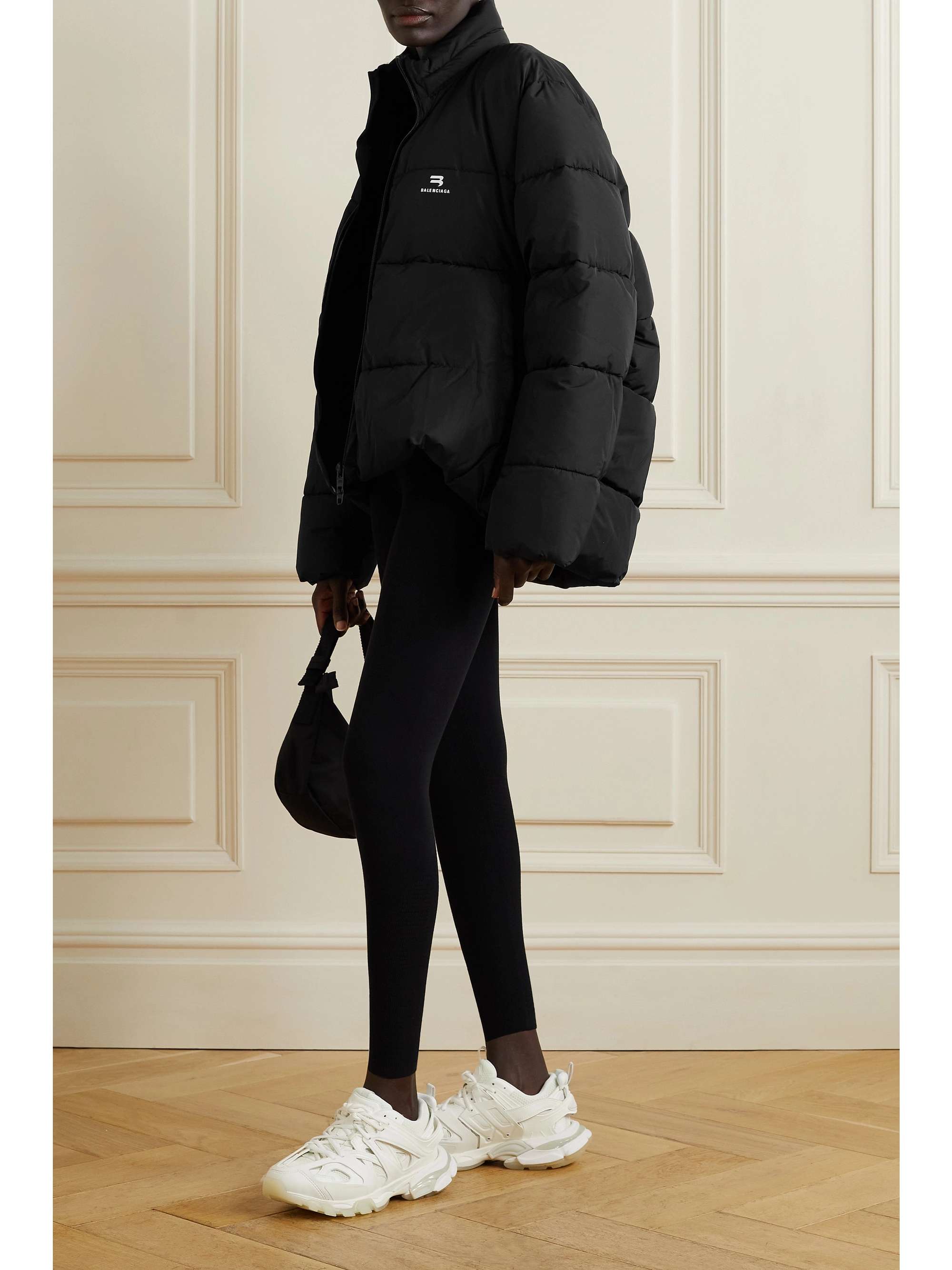 Oversized quilted shell jacket view