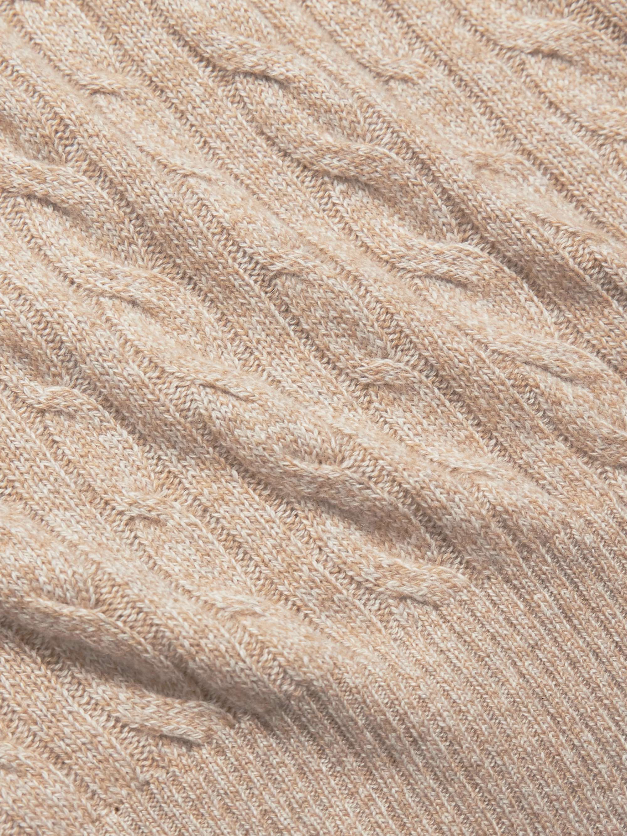 Slim-Fit Cable-Knit Cashmere Sweater view
