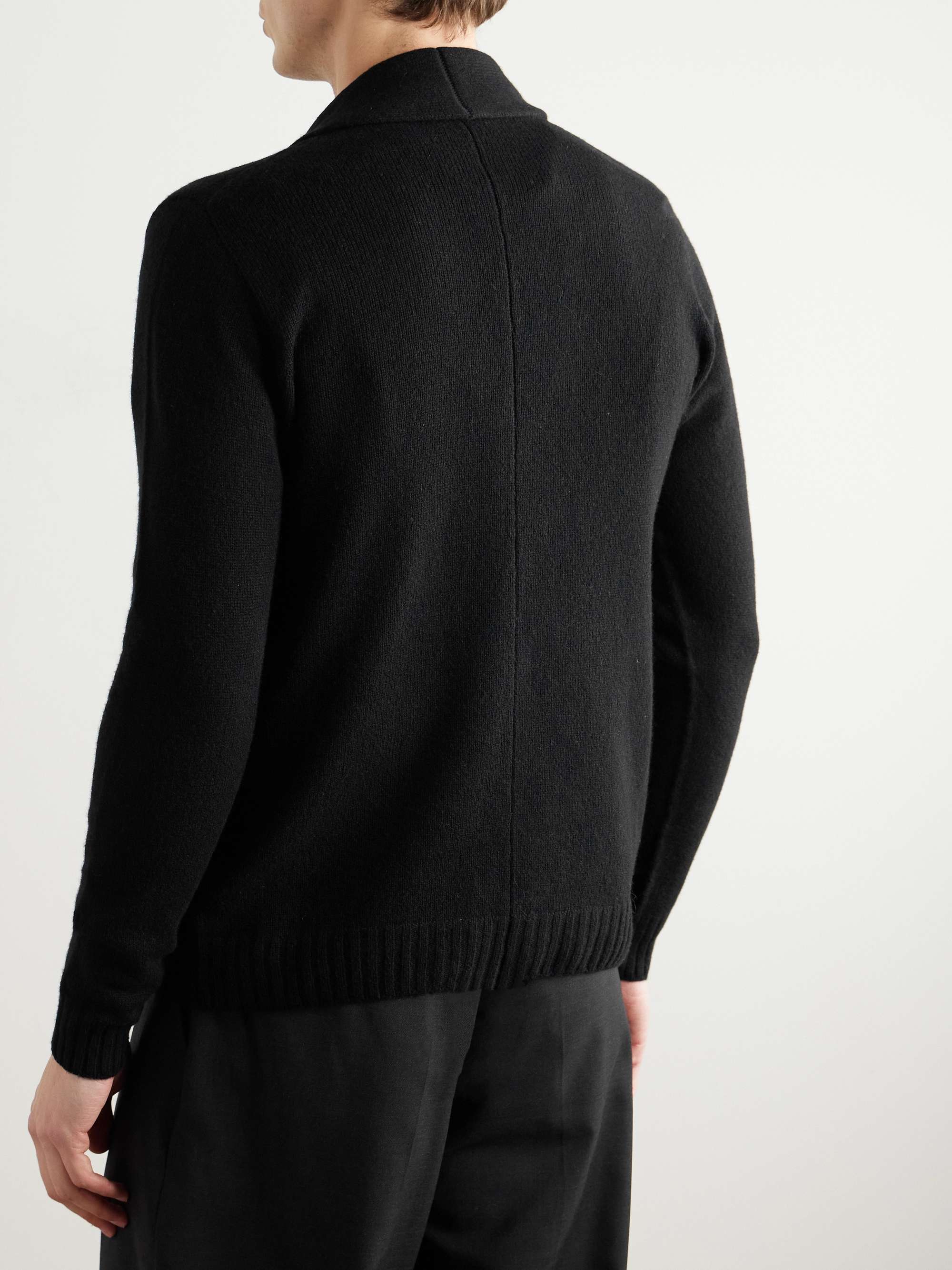Rockford Shawl-Collar Recycled-Cashmere and Merino Wool-Blend Cardigan view