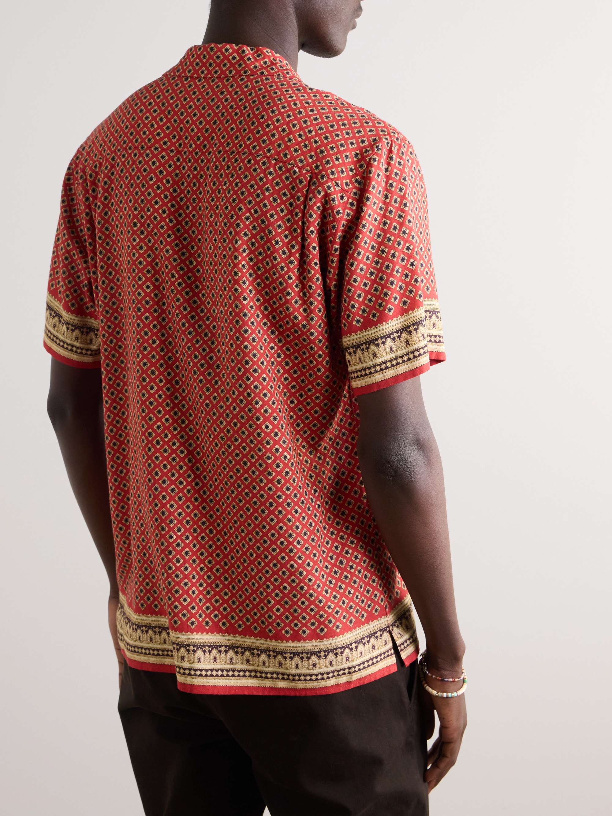 Maitan Camp-Collar Printed Woven Shirt view