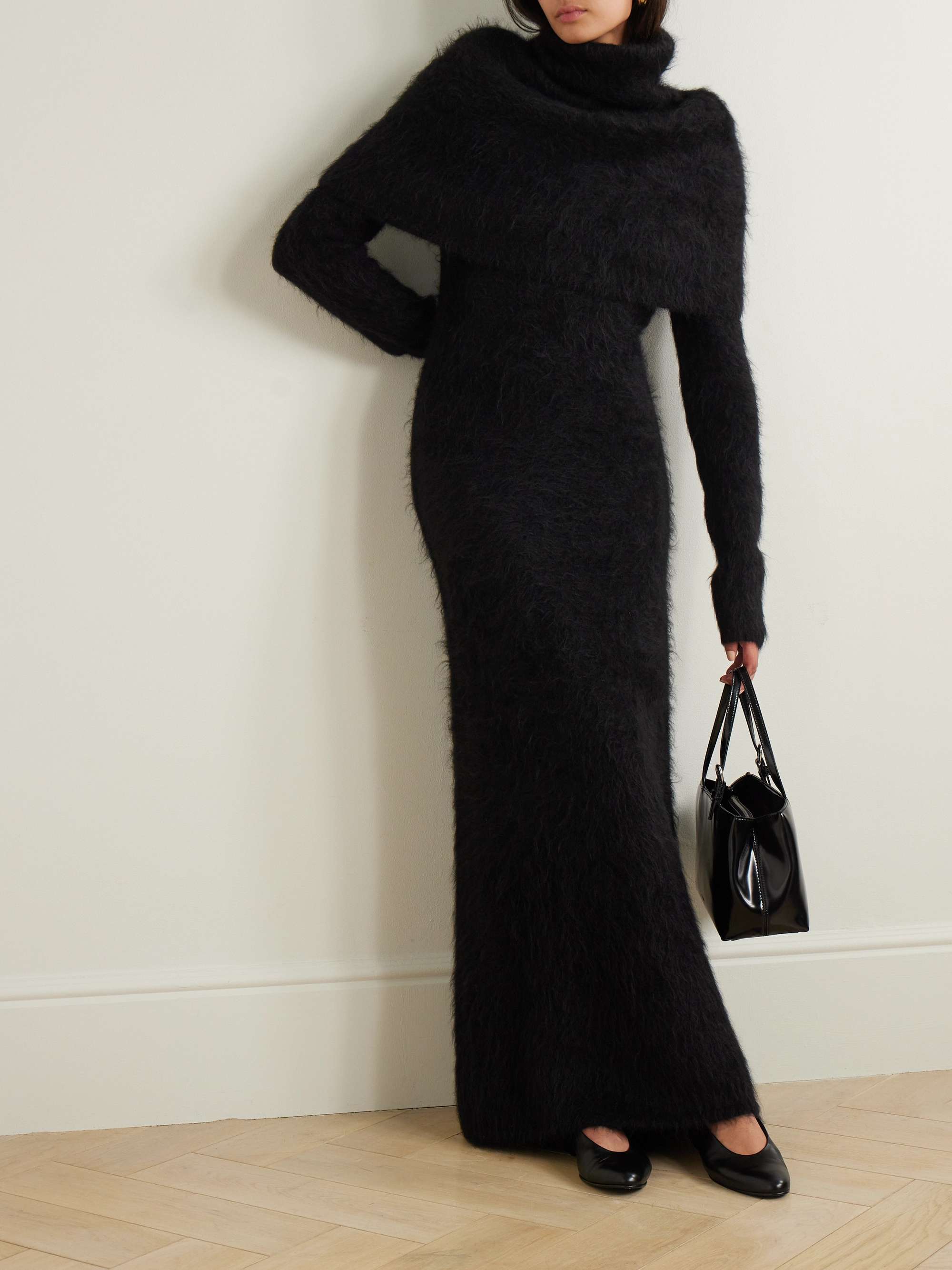 Alpaca-blend turtleneck maxi dress view
