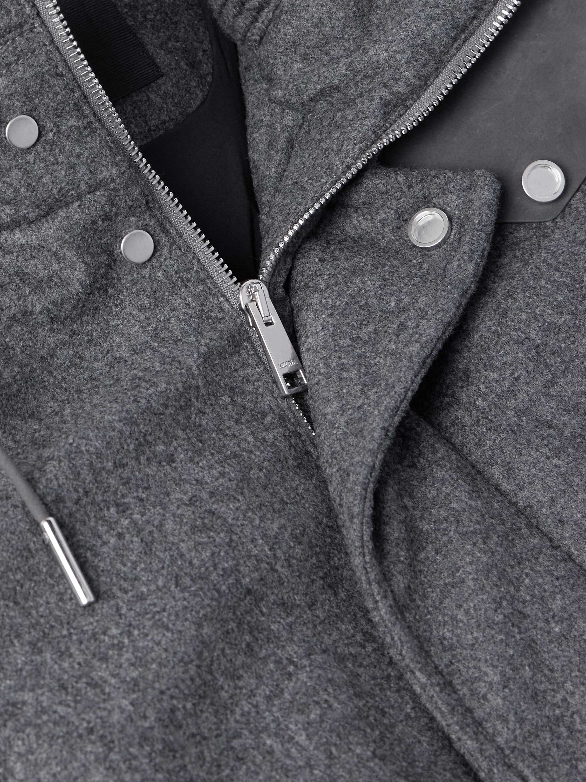 Suede-Trimmed TECHMERINO™ Wool Hooded Down Parka view