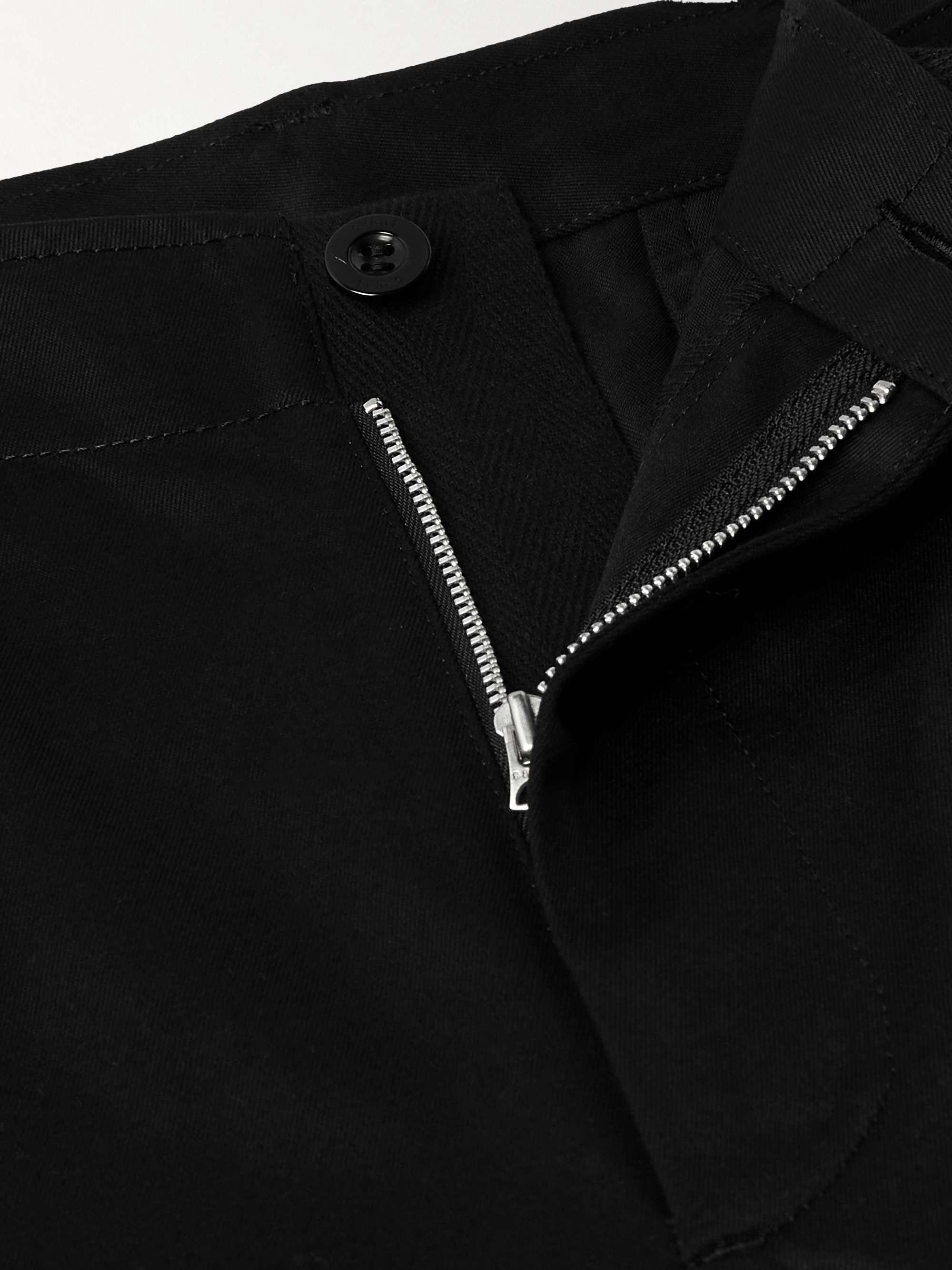 Straight-Leg Belted Cotton-Gabardine Trousers view