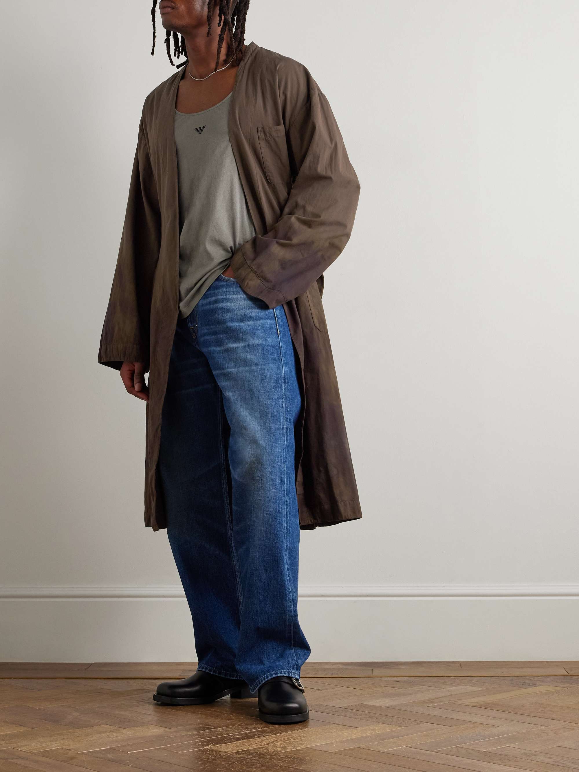 + Emporio Armani Toga Cotton Trench Coat view