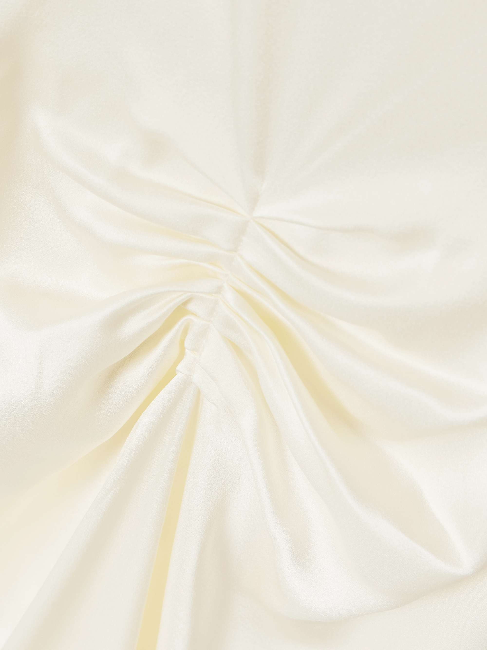 Gathered open-back satin maxi dress view