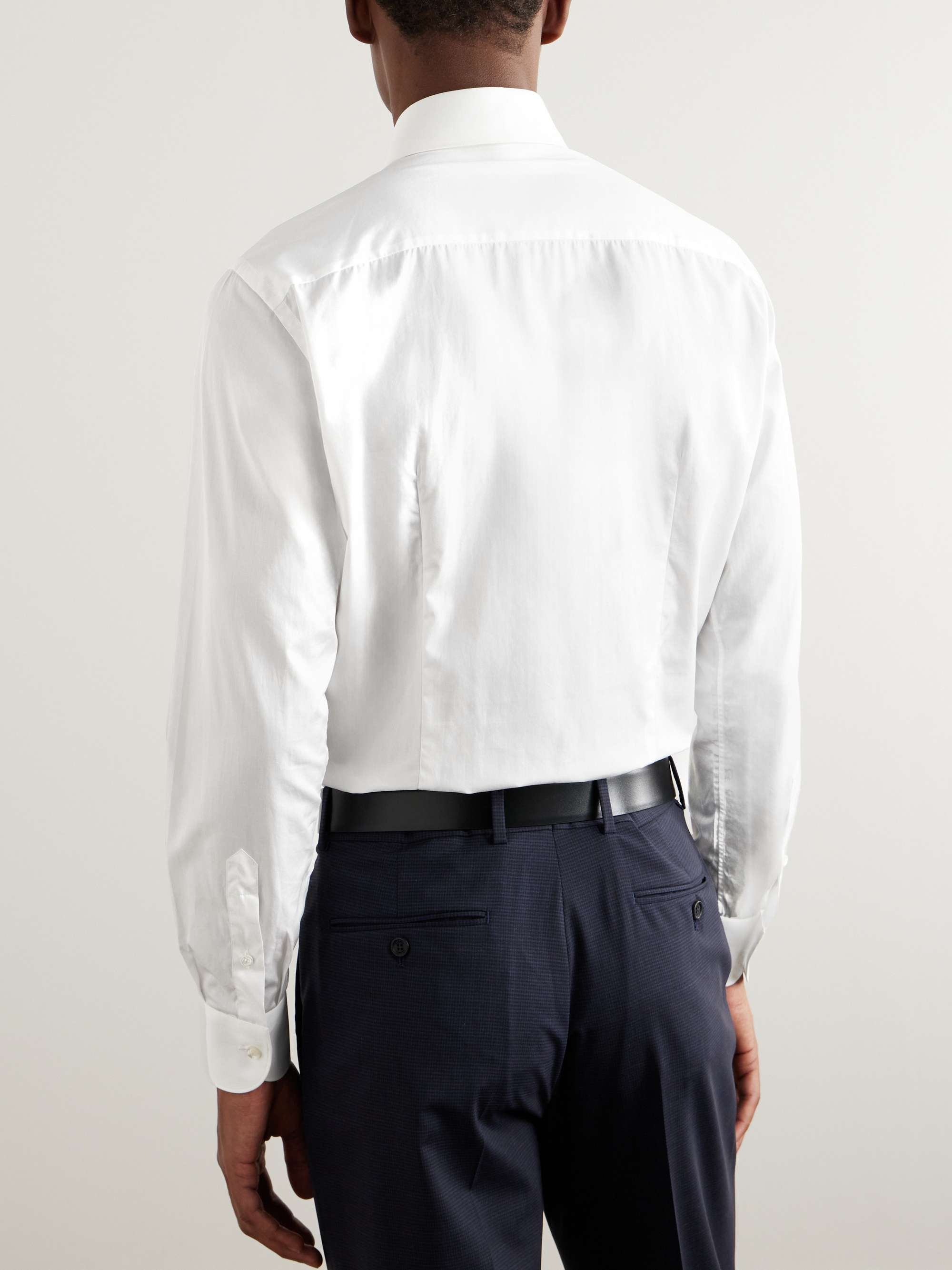 White Cotton-Poplin Shirt view
