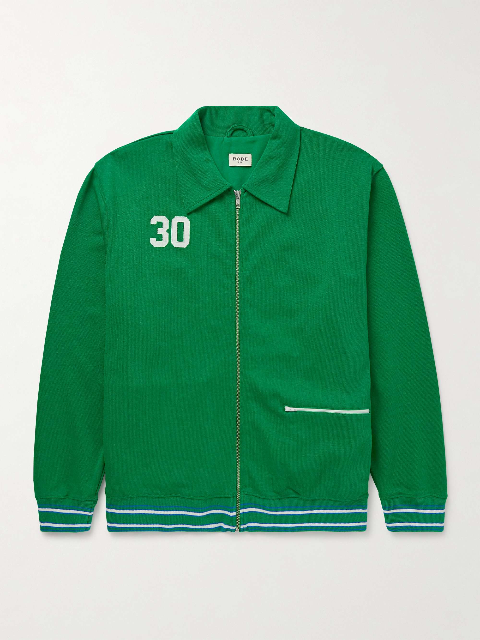 Rec. Sophomore Appliquéd Printed Cotton and Lyocell-Blend Track Jacket view