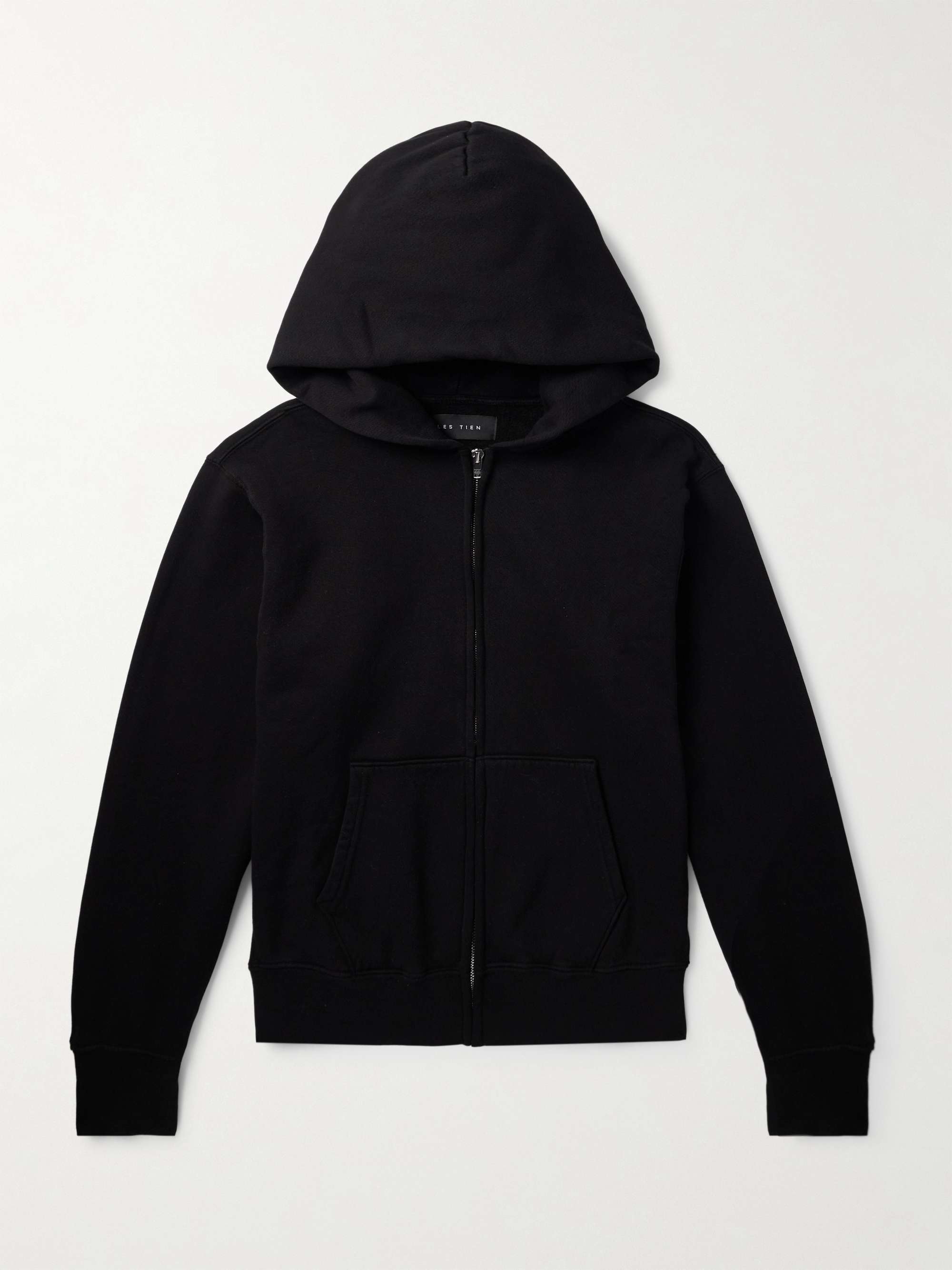 Garment-Dyed Cotton-Jersey Zip-Up Hoodie view