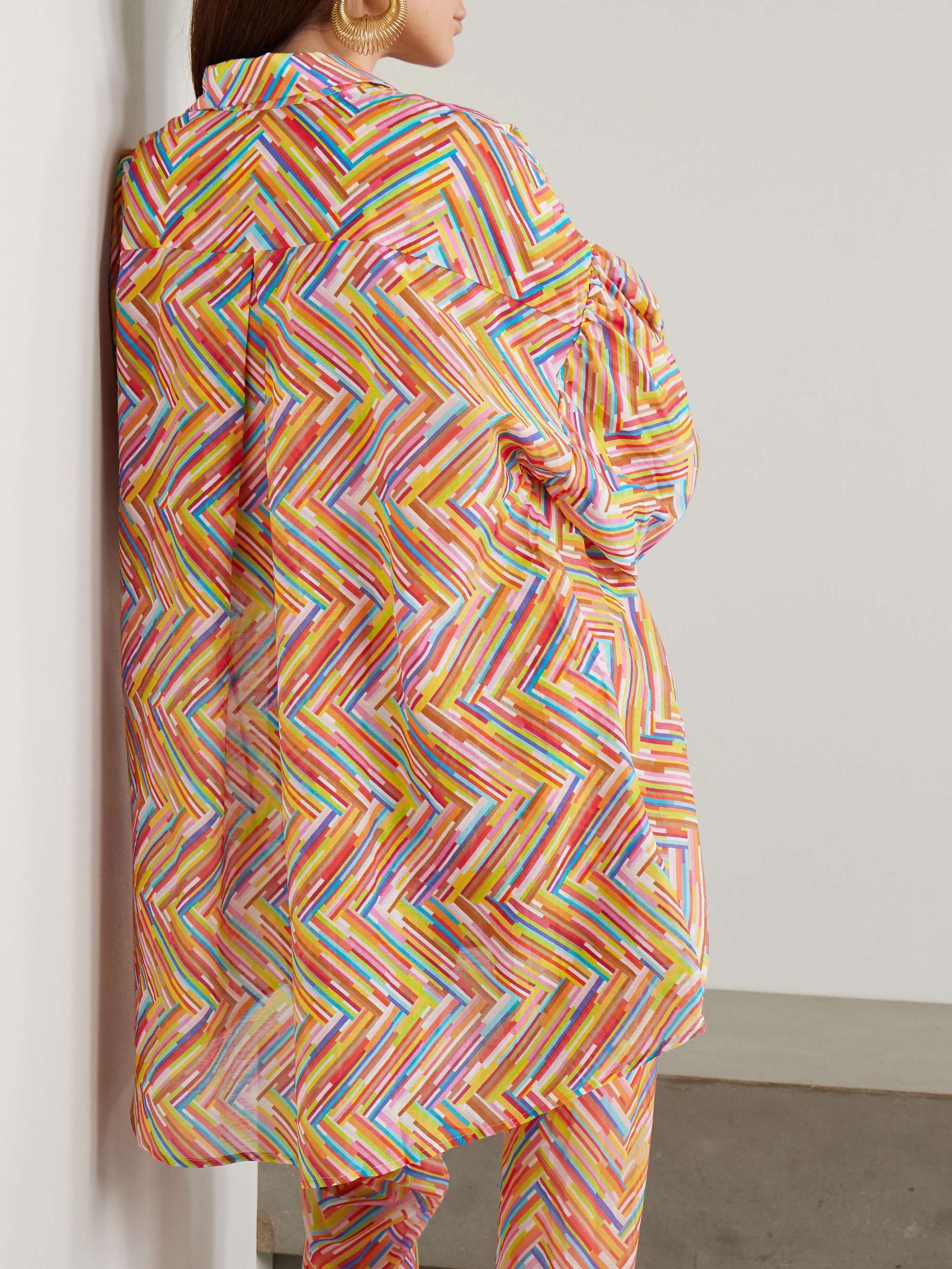 Mare printed cotton and silk-blend voile shirt view