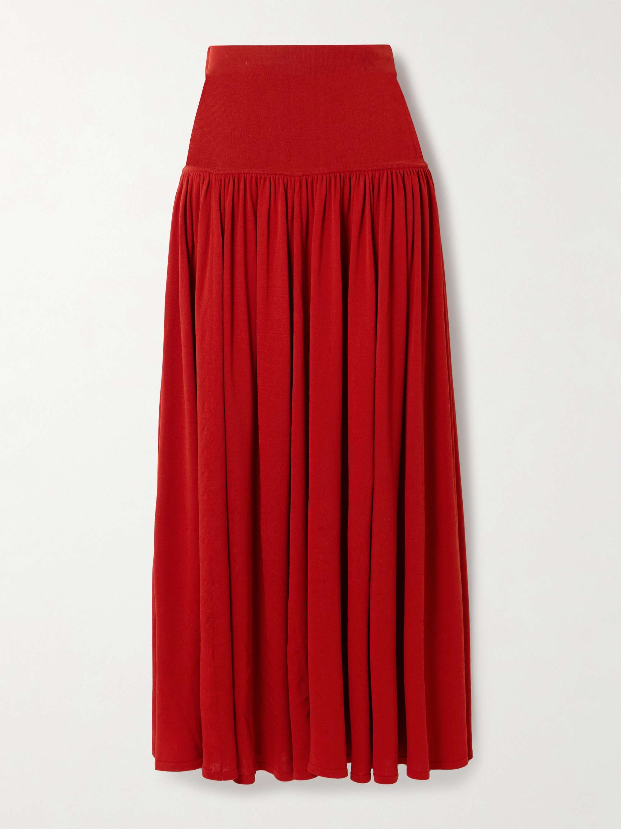 Romy gathered knitted maxi skirt view