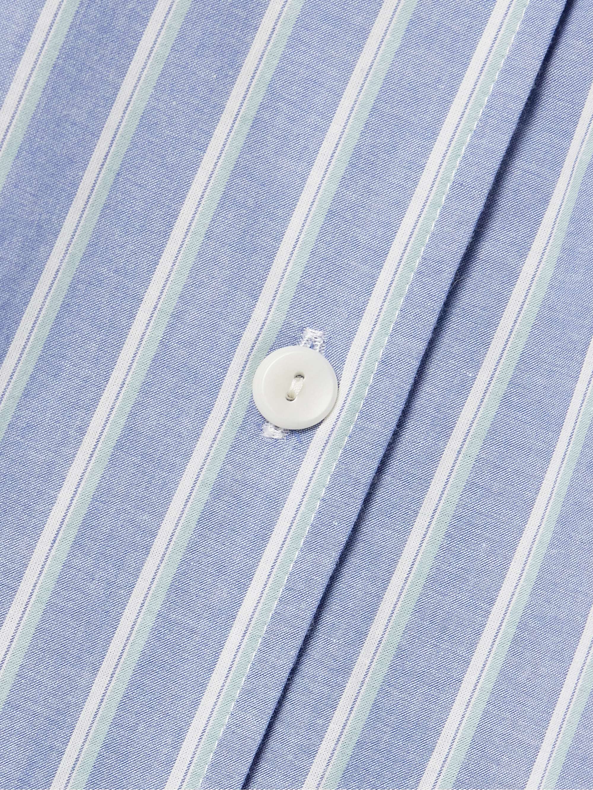 Oversized striped organic cotton shirt view