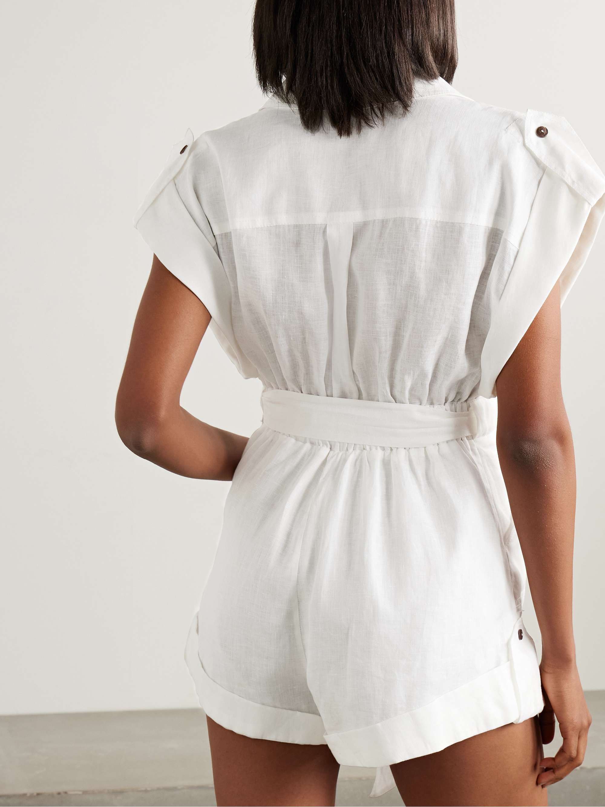 Rhiannon belted linen playsuit view
