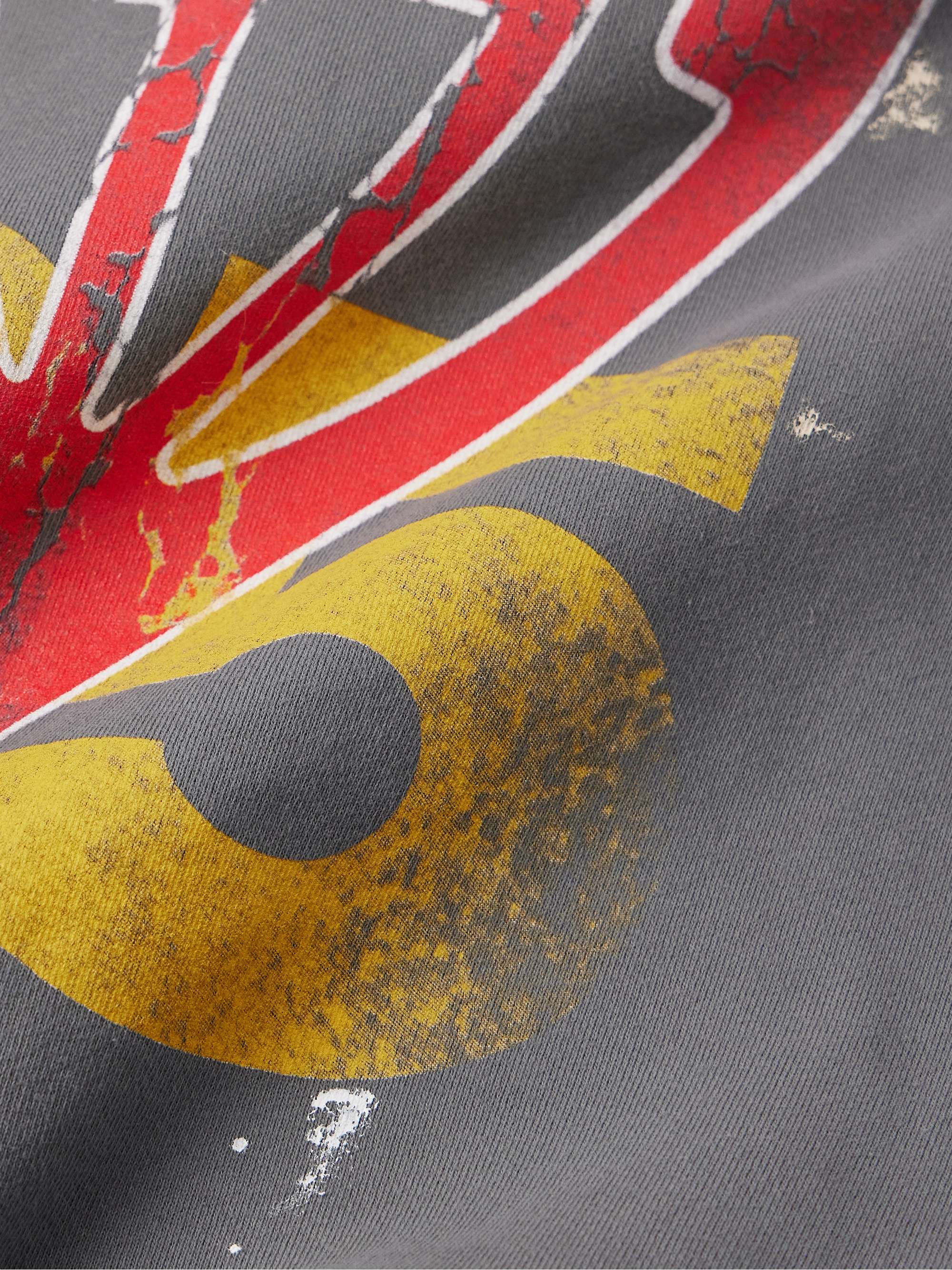 Love Stuff Paint-Splattered Printed Cotton-Jersey Sweatshirt view
