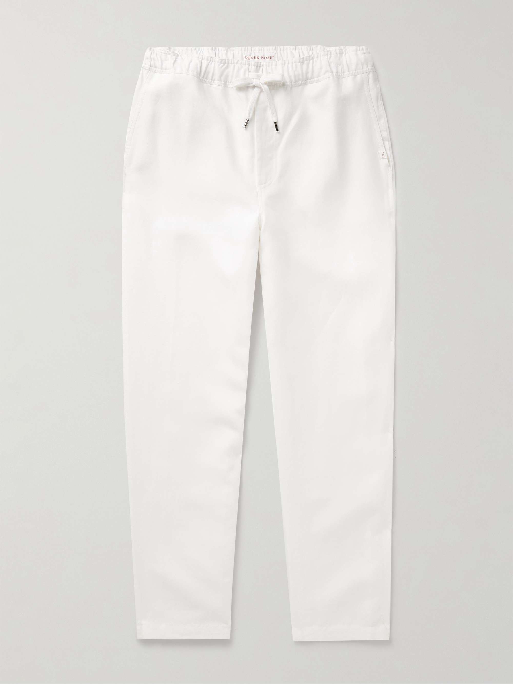 Sydney 1 Slim-Fit Linen Drawstring Trousers view