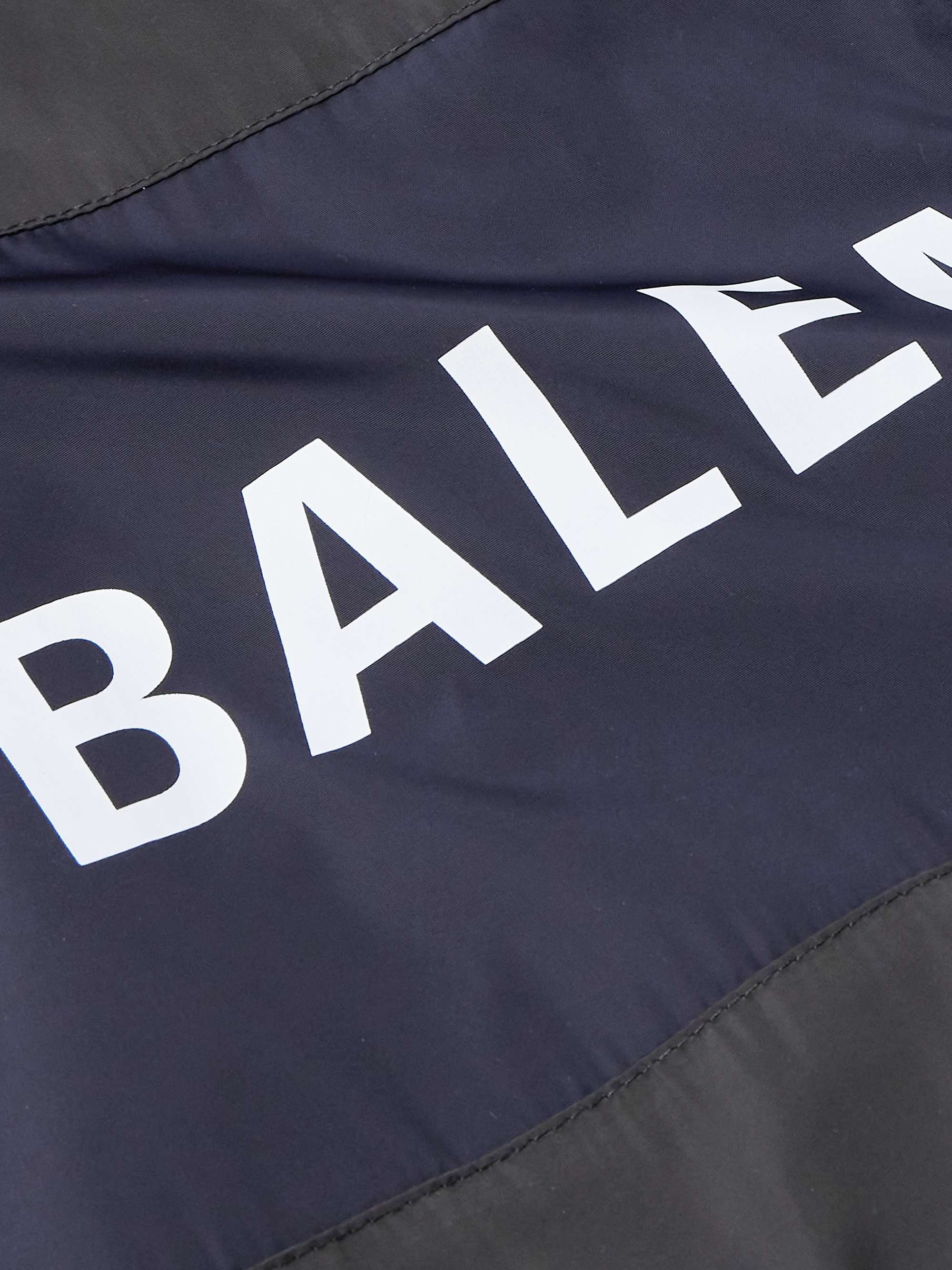 Oversized Logo-Print Colour-Block Shell Jacket view