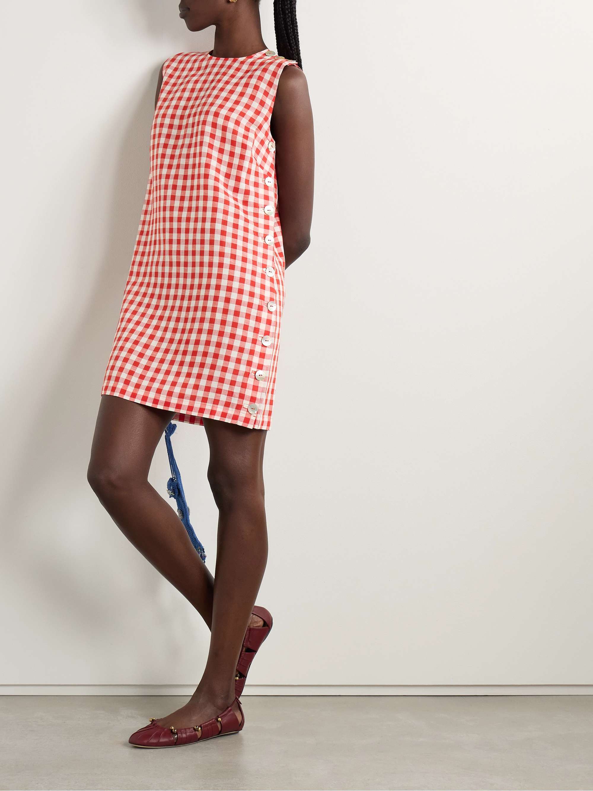 Coraline gingham woven mini dress view