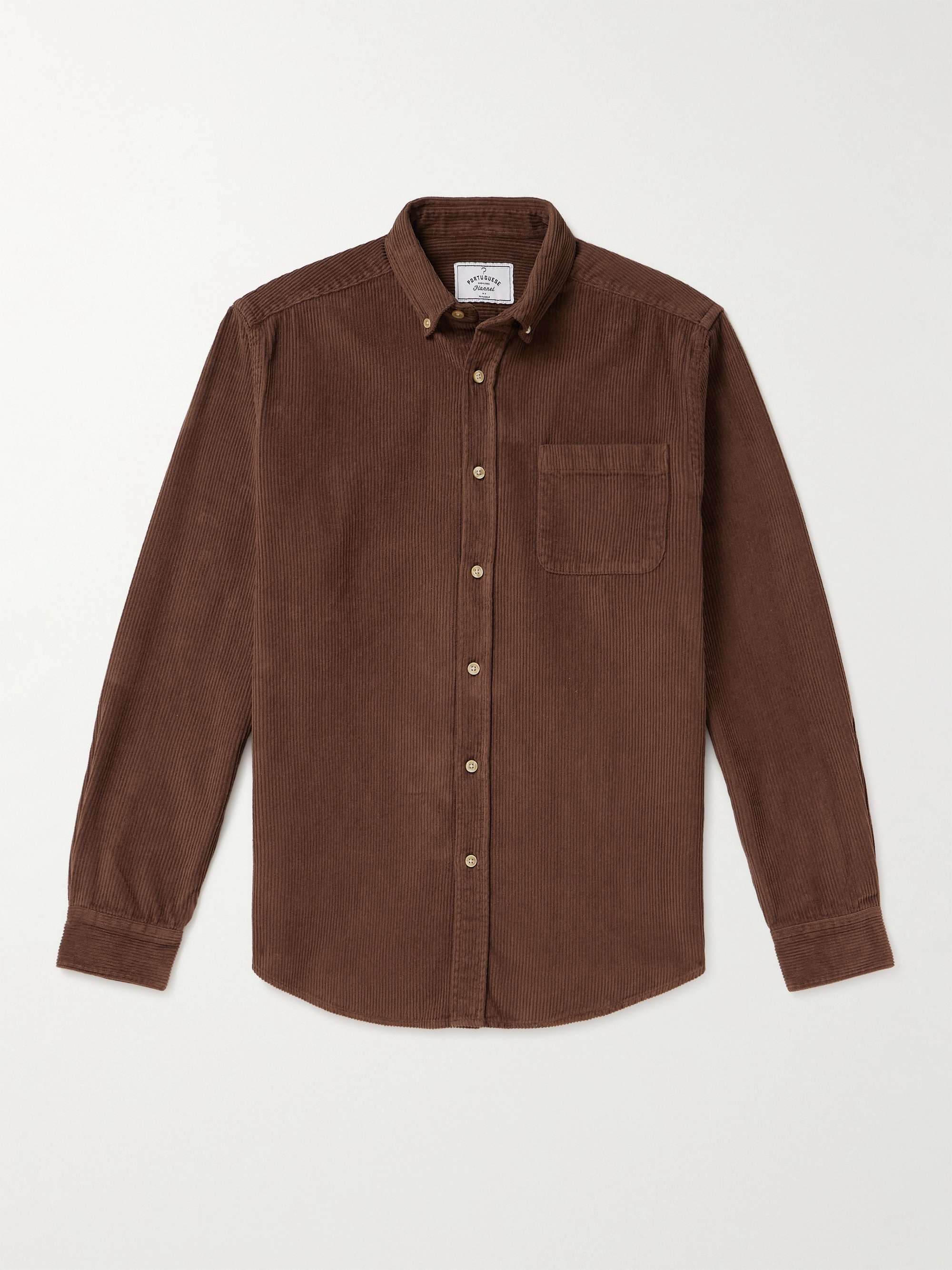 Lobo Button-Down Collar Cotton-Corduroy Shirt view
